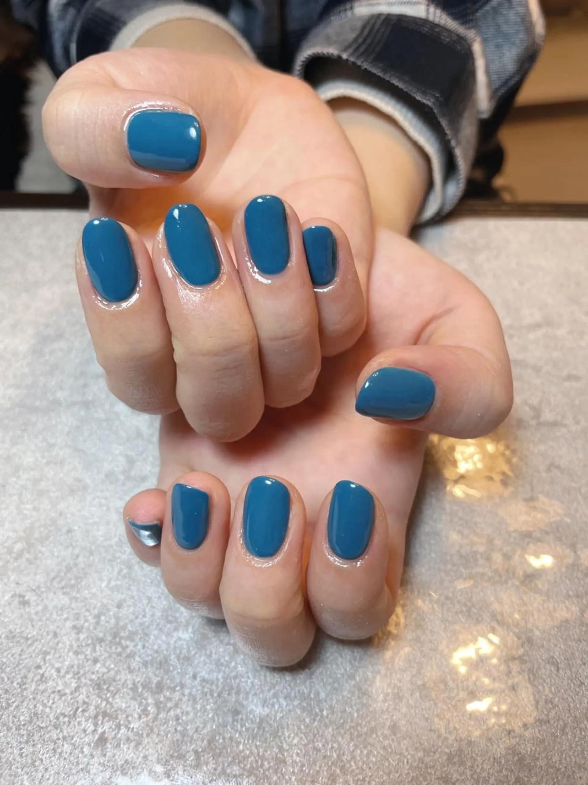 ネイル ブルー ジェルネイル ワンカラーネイル パラジェル シンプルネイル BLANCEnail所属・BLANCnail yuuのネイルデザイン