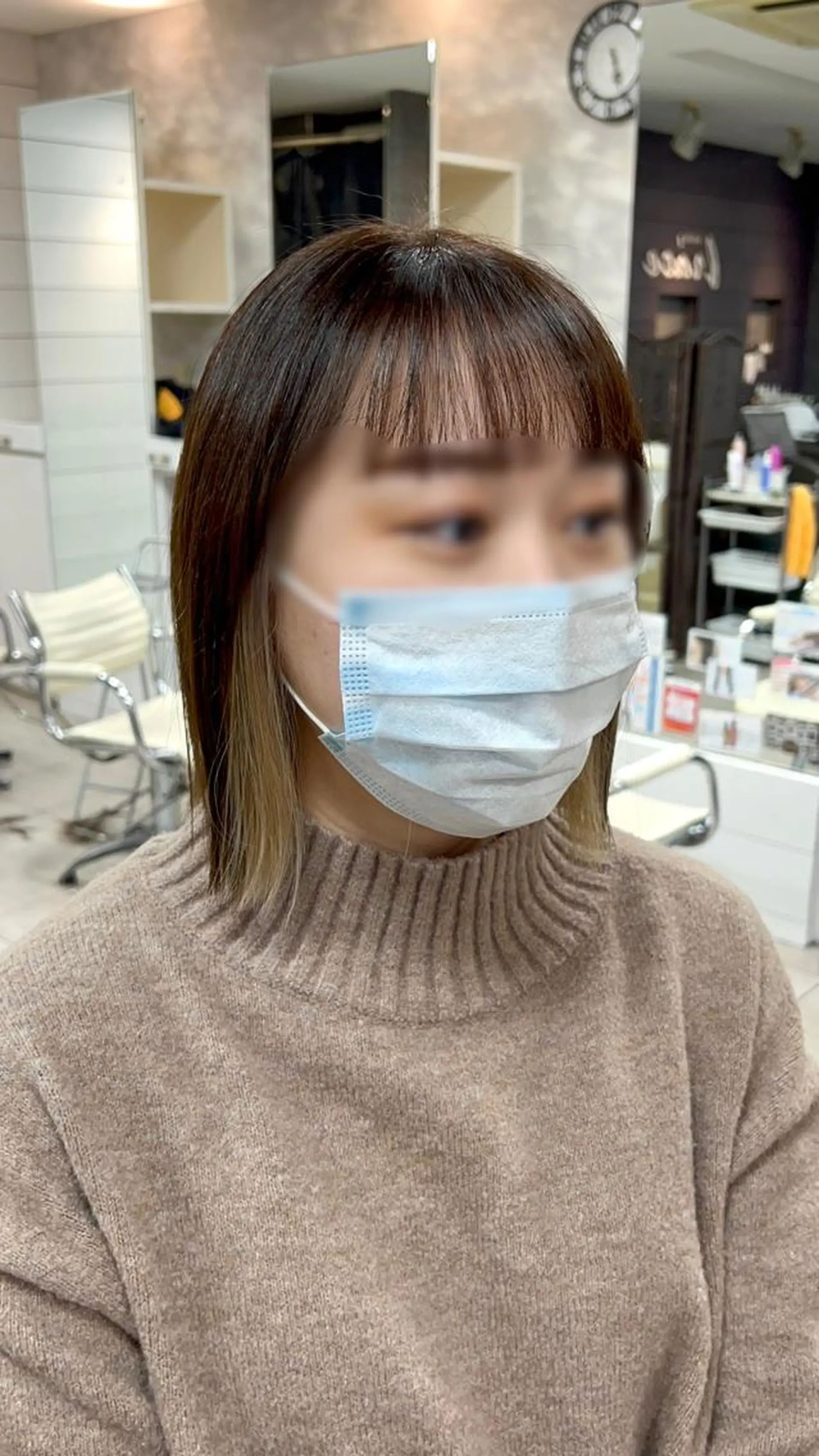 ショート カラー ヘアアレンジ インナー×縮毛矯正 ピンクカラー澤井里菜のヘアスタイル