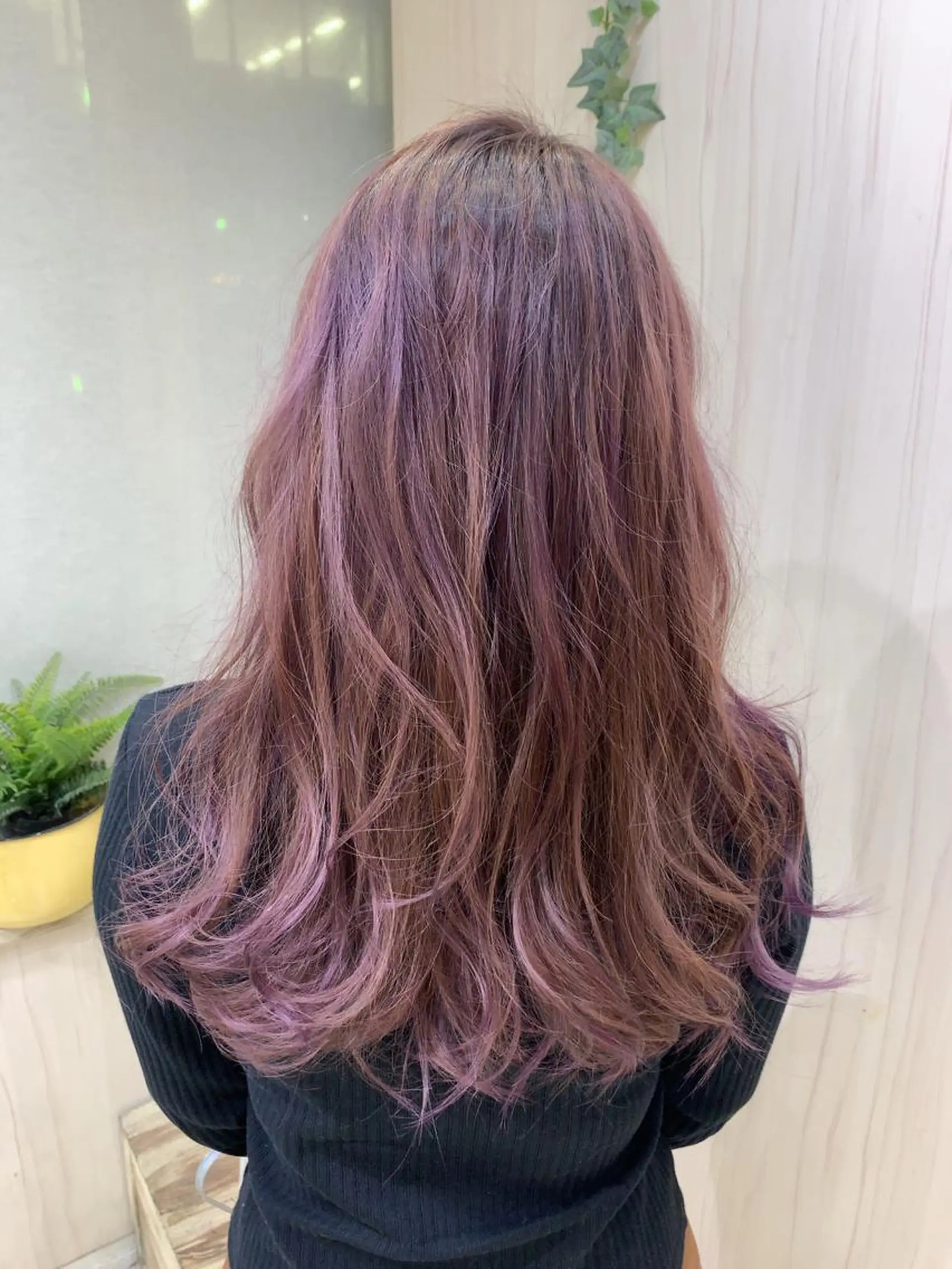 ロング パープルカラー 【全部無料🙇】 おがわようしんのヘアスタイル