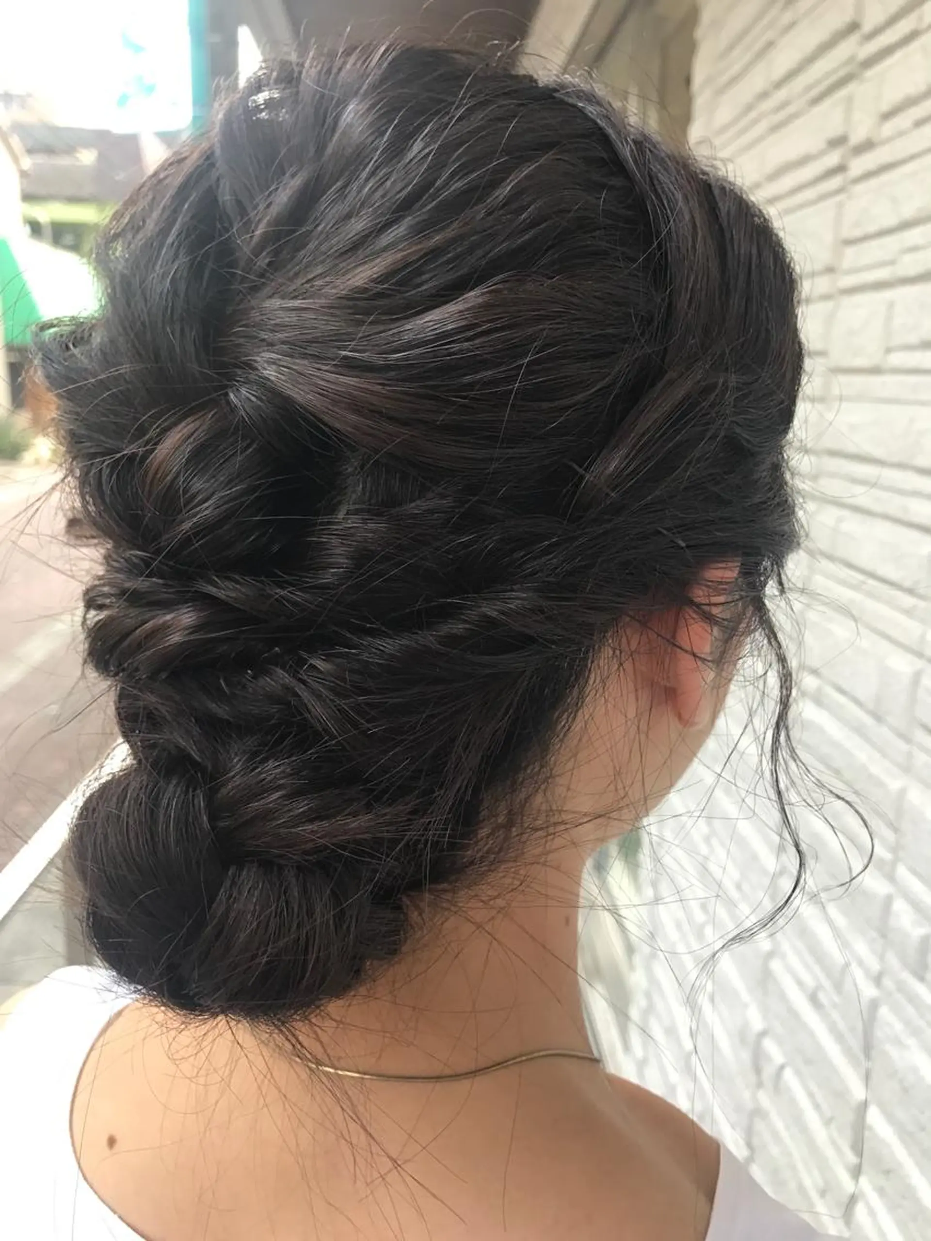 セミロング ヘアアレンジ 暖色カラー🍊 ボブ🌿顔周りcutのヘアスタイル