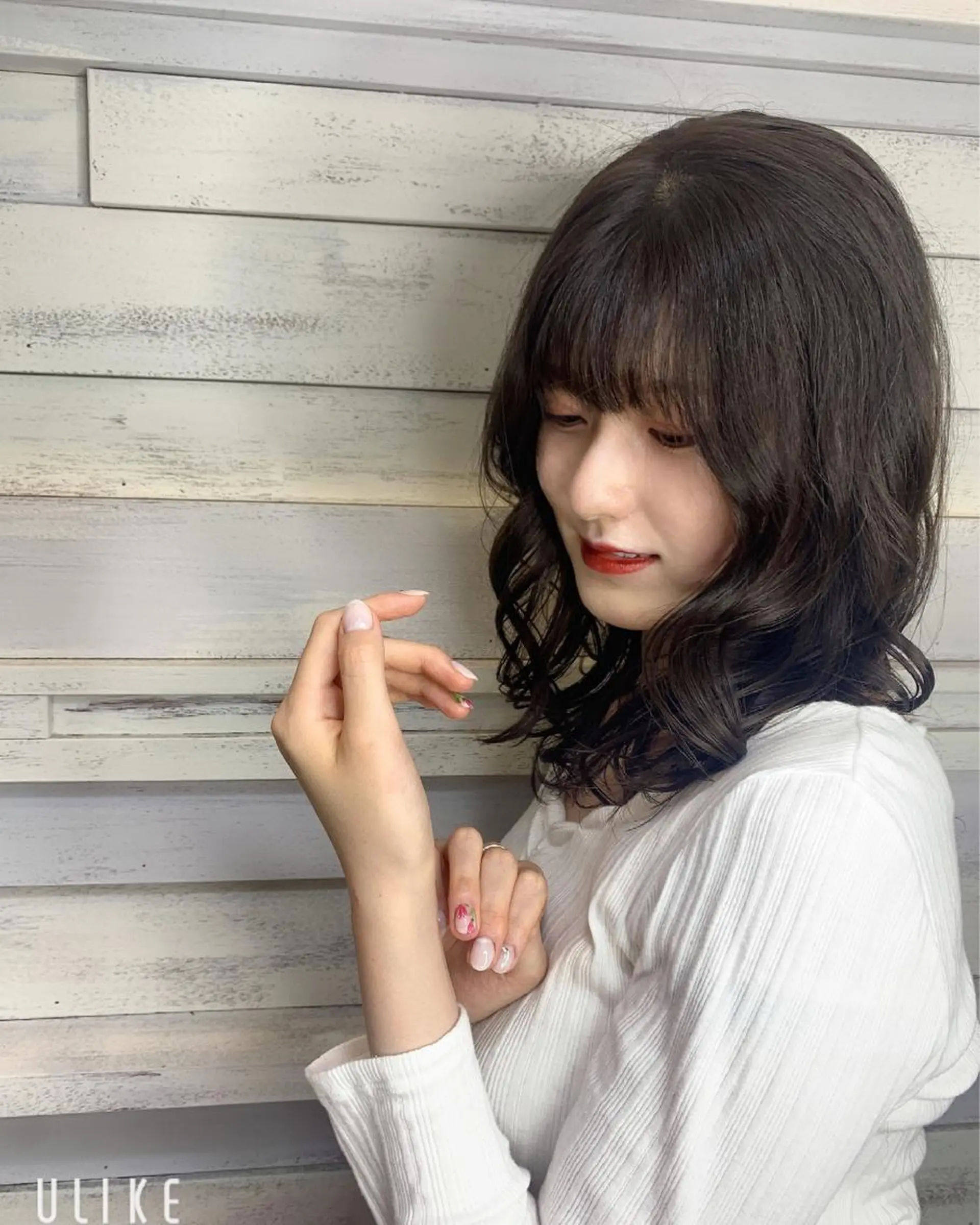 セミロング メンズバレイヤージュ 斉藤春のヘアスタイル