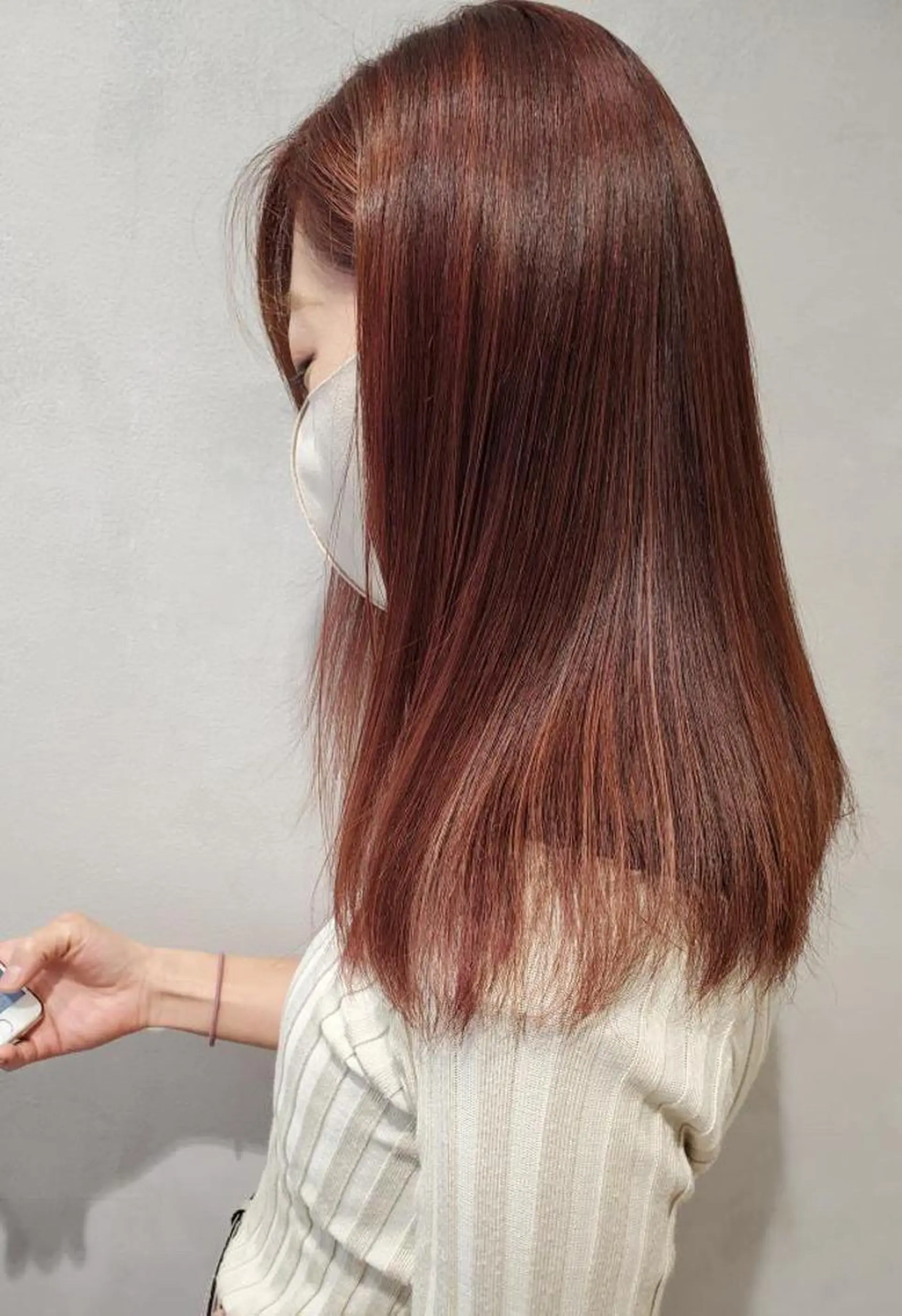 セミロング カラー ハイライトカラー ピンクカラー ハイライト ヘアカラー トリートメント 難波/白髪ぼかし/ KAORIのヘアスタイル