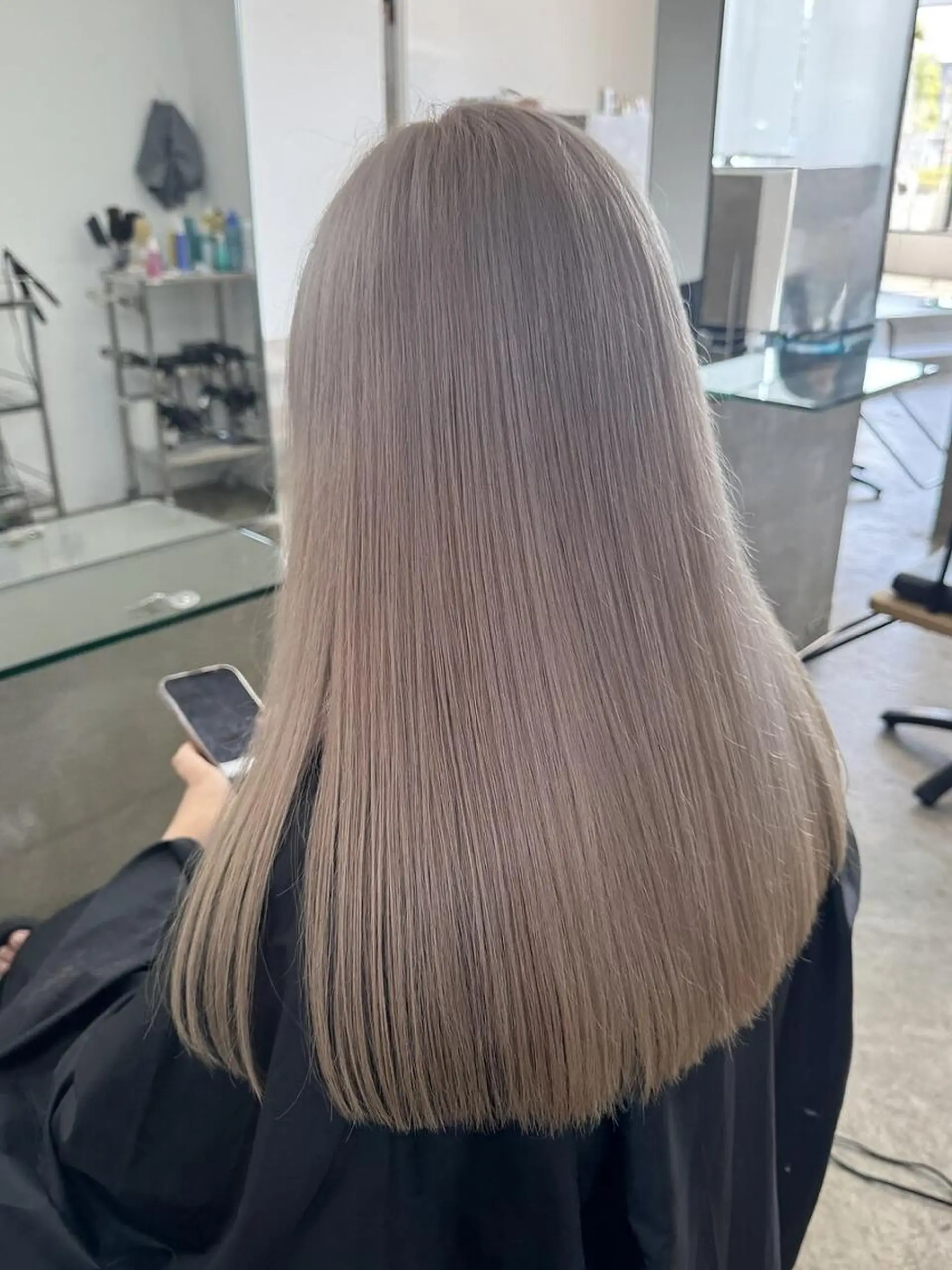 ミディアム ボブ ハイライト 髪質改善 韓国風ヘア レイヤーカット Nought etre 西金沢のヘアスタイル