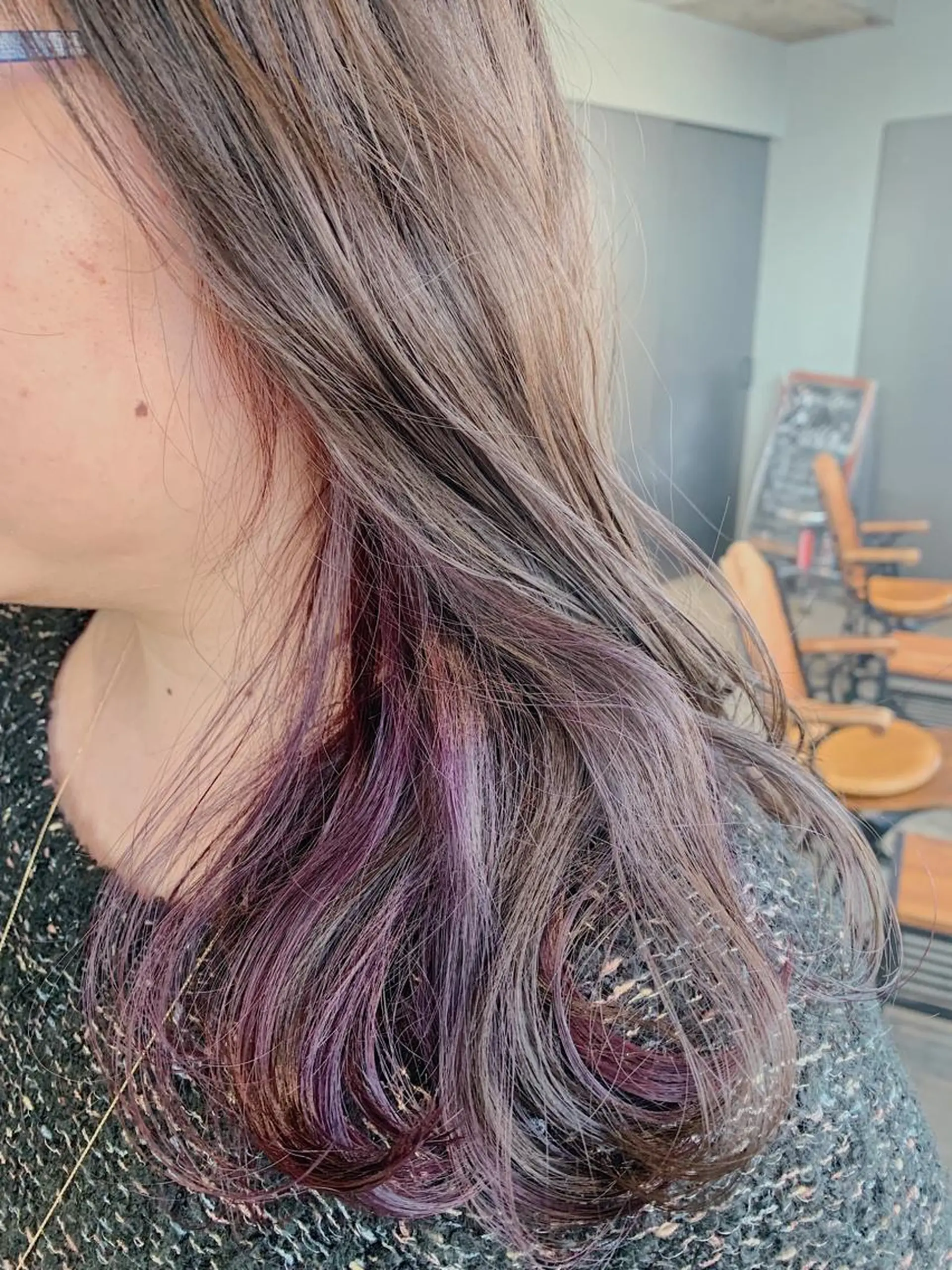 セミロング カラー パーマ 代表 中島貴志のヘアスタイル