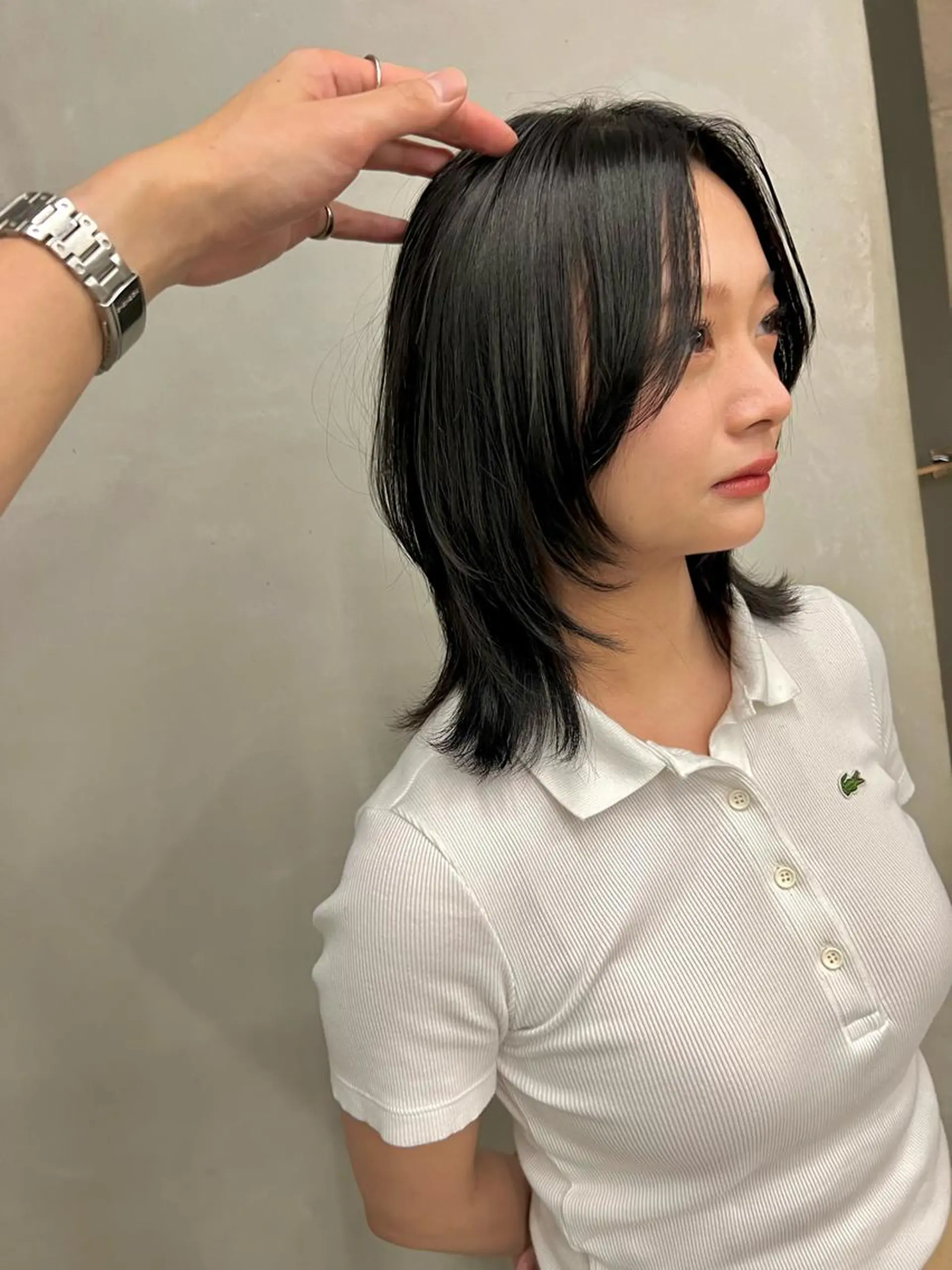 ミディアム パーマ ストレートパーマ カット 縮毛矯正 トリートメント sakoda shunkiのヘアスタイル