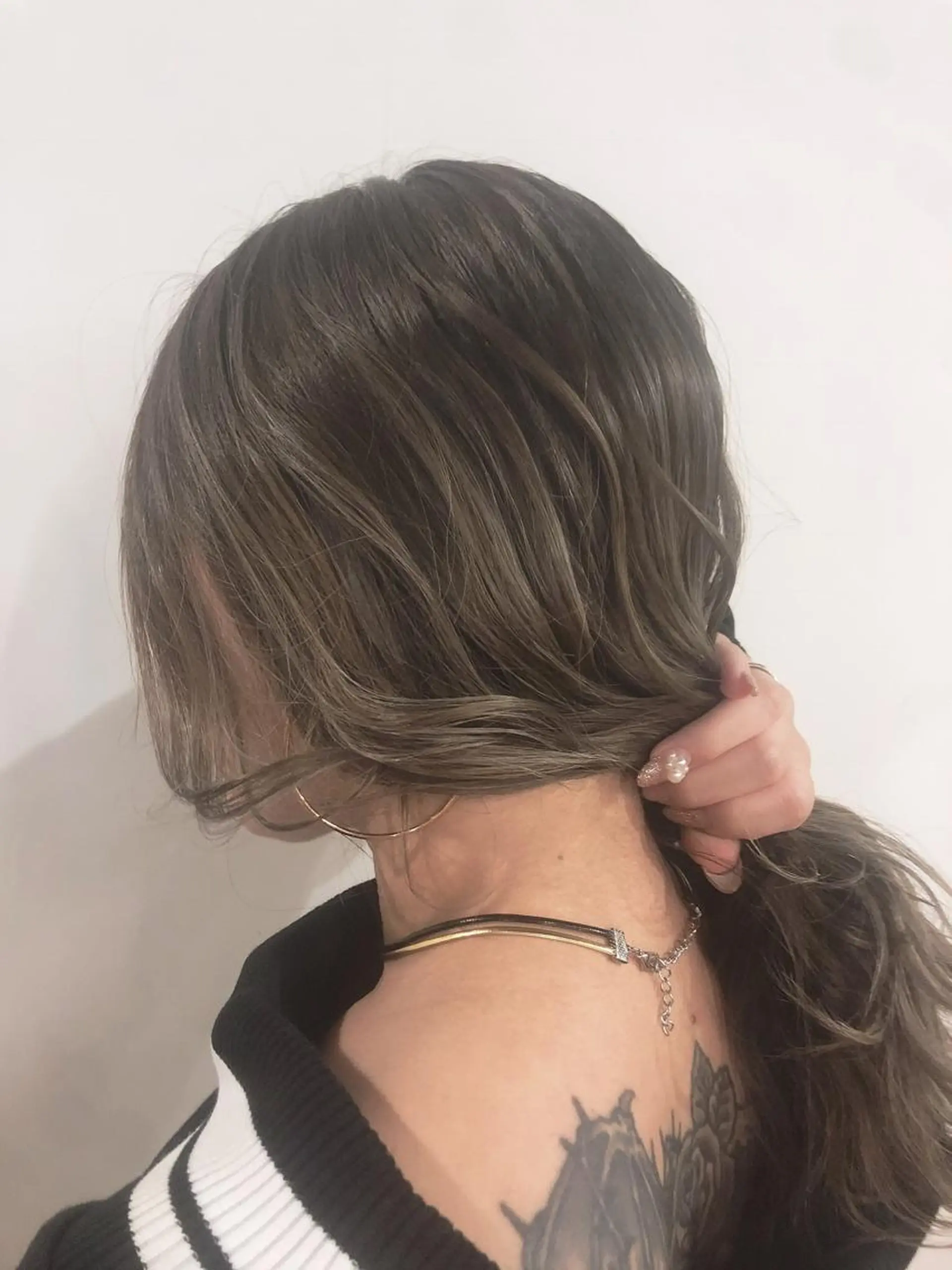 セミロング ハイライト alpha. カラーエクステ下妻のヘアスタイル