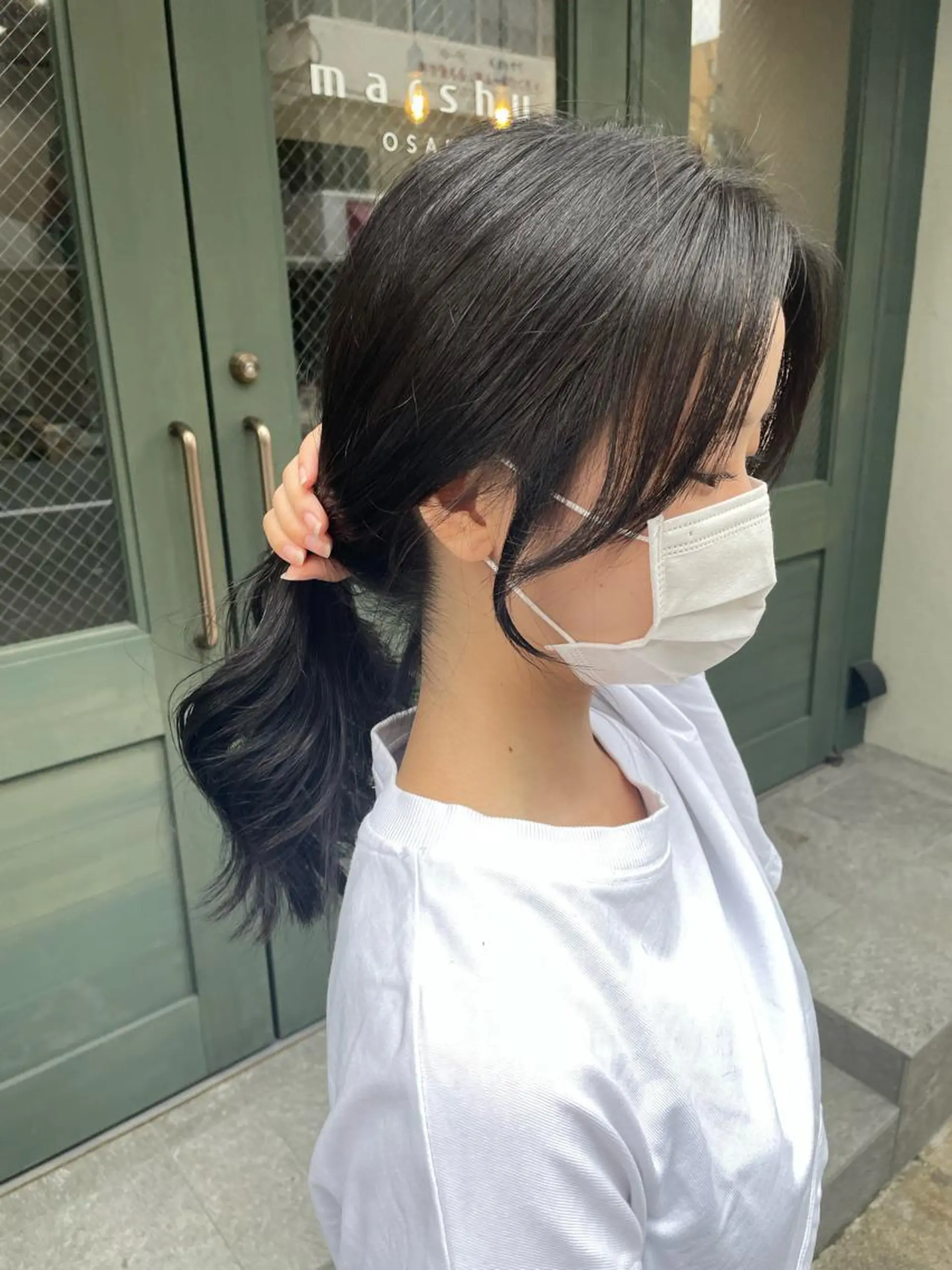 セミロング 顔周りカット Hana ♡ marshu梅田のヘアスタイル