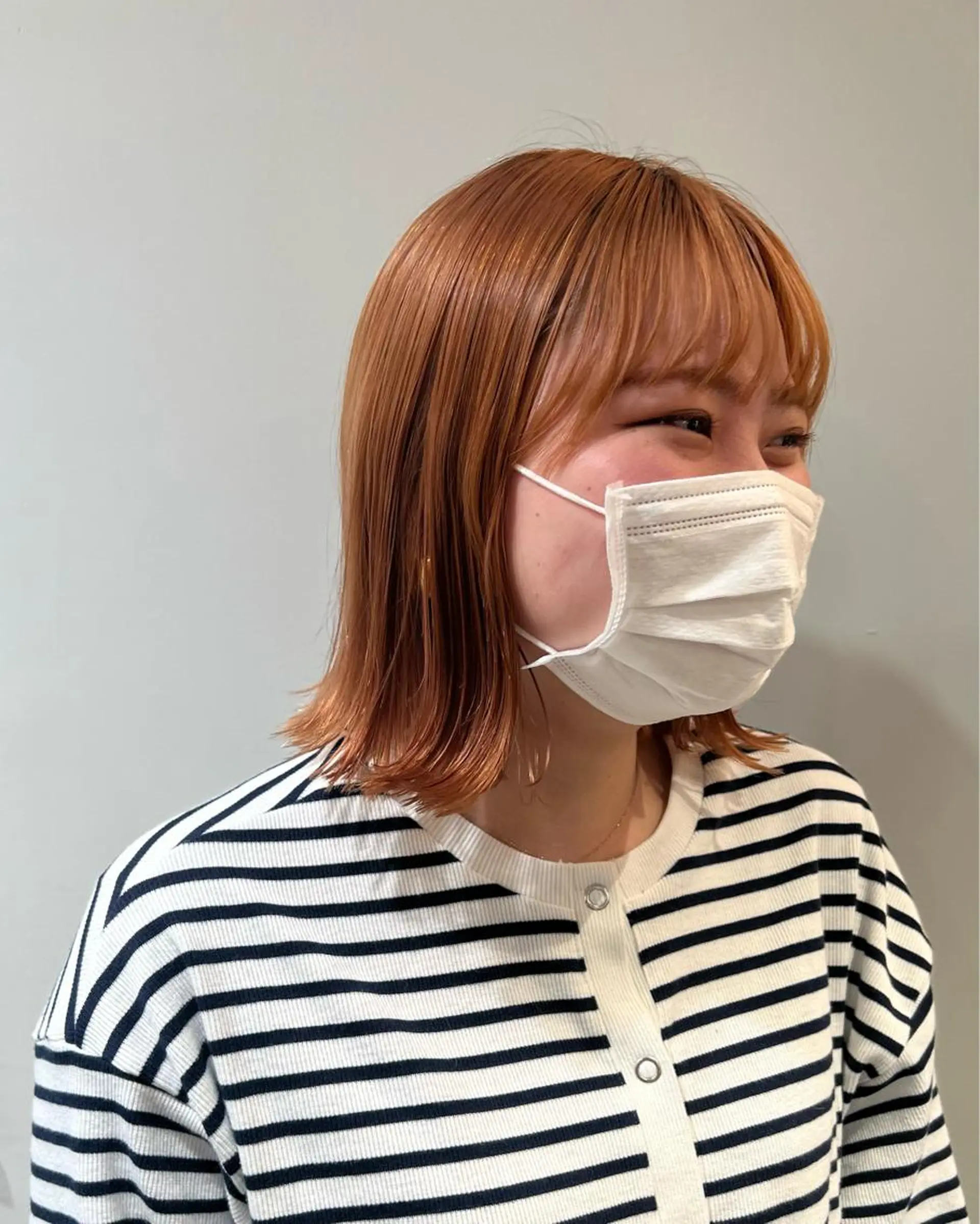 ミディアム ボブ 外ハネヘア カット メンズカット /パーマ🍀田畑玖音のヘアスタイル