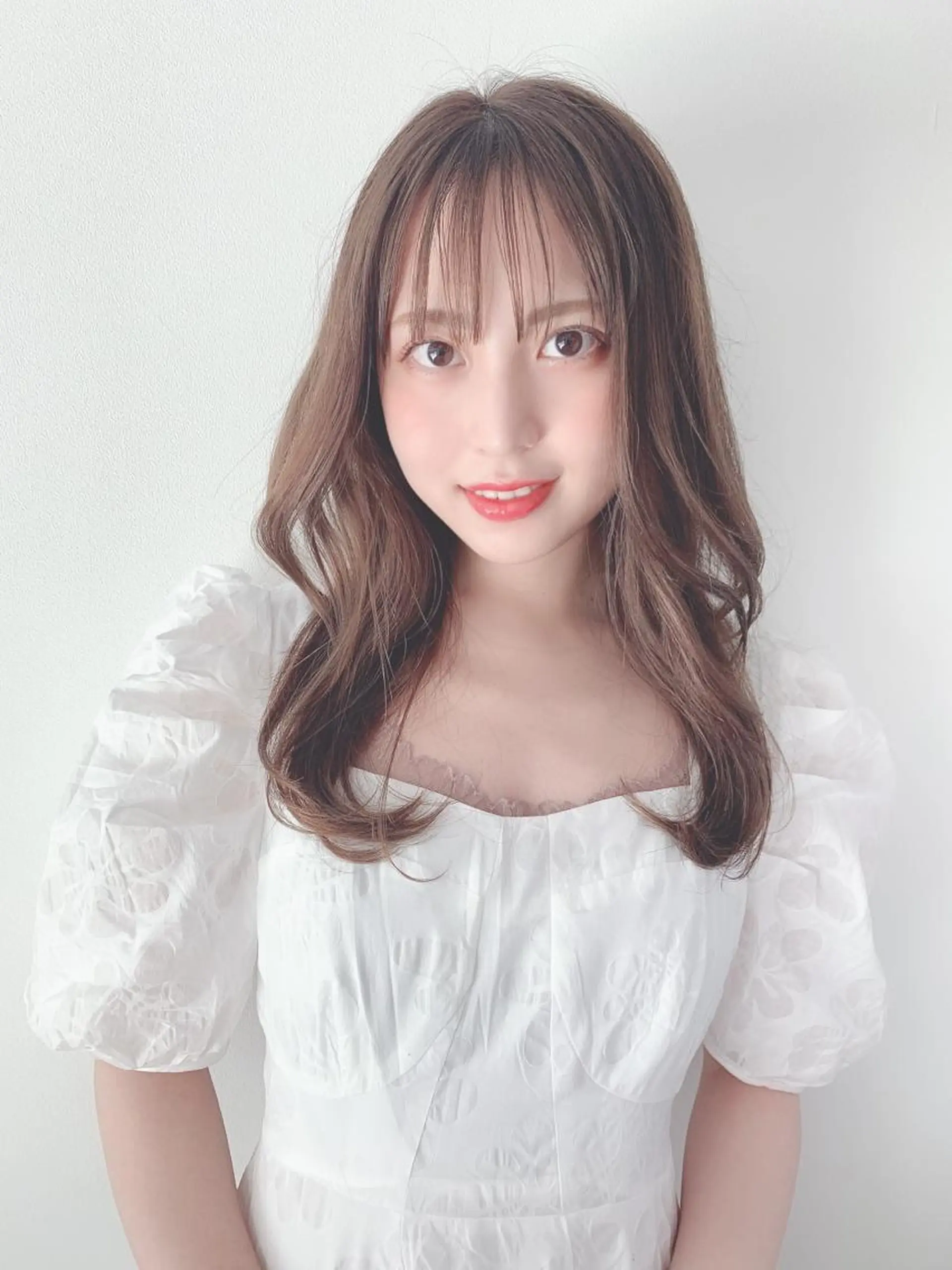 セミロング カラー カット ヘアカラー なりたいが叶う ながしまじゅんきのヘアスタイル