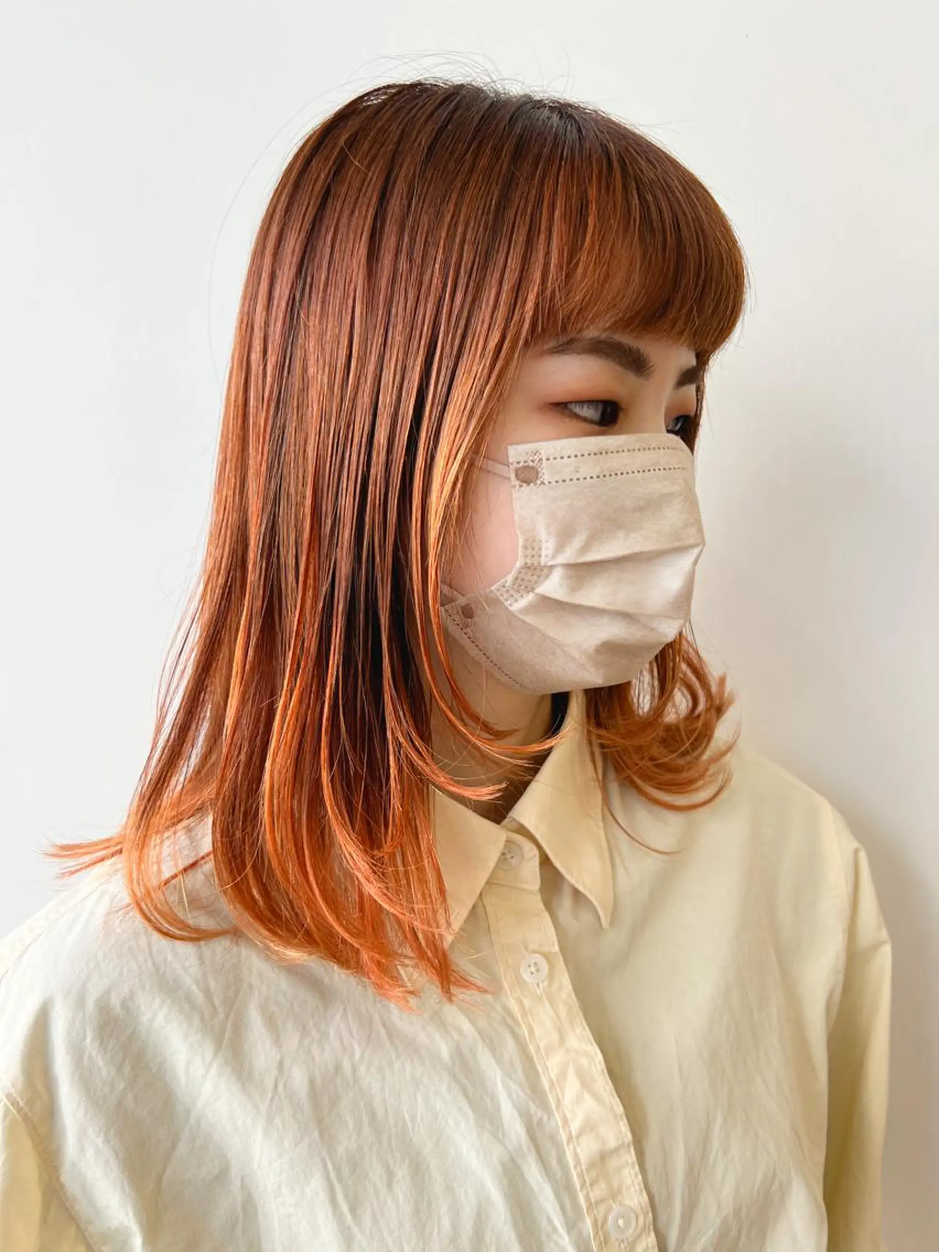 ミディアム ハイライト カット ヘアカラー トリートメント メンズカット曲がる 縮毛矯正佐々木タクマのヘアスタイル