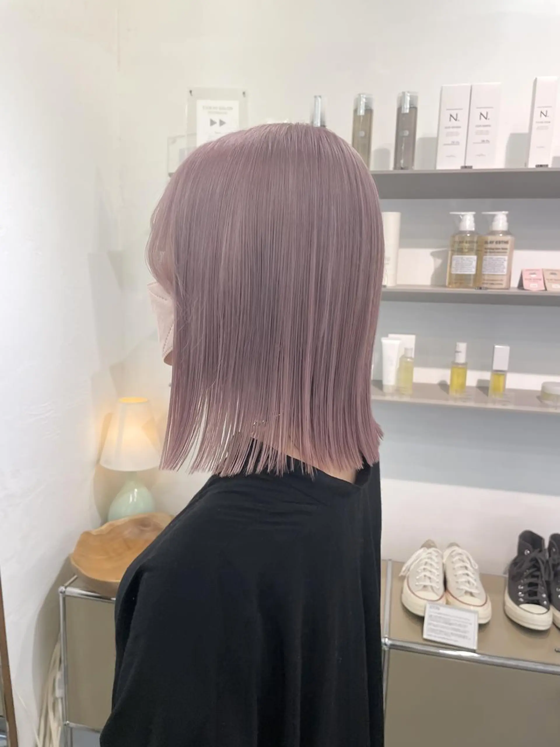 ミディアム カラー ブリーチ ケアブリーチ 透明感カラー ラベンダーカラー ブリーチカラーが人気 onnuのヘアスタイル