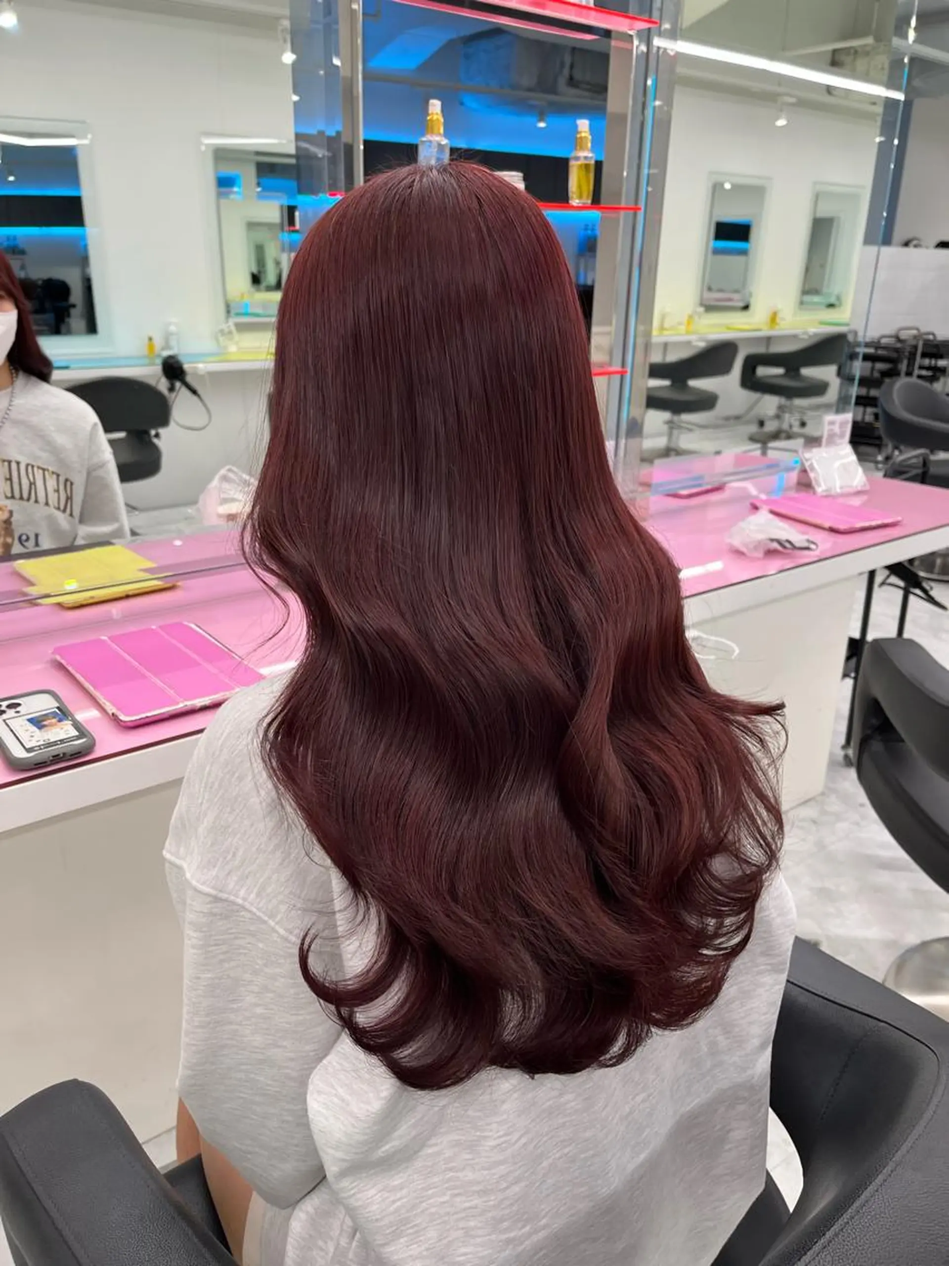 ロング カラー ブリーチ ダブルカラー ブリーチなしカラー レッドカラー 髪質改善 ❣️ブリーチなし暖色 ayu❣️のヘアスタイル