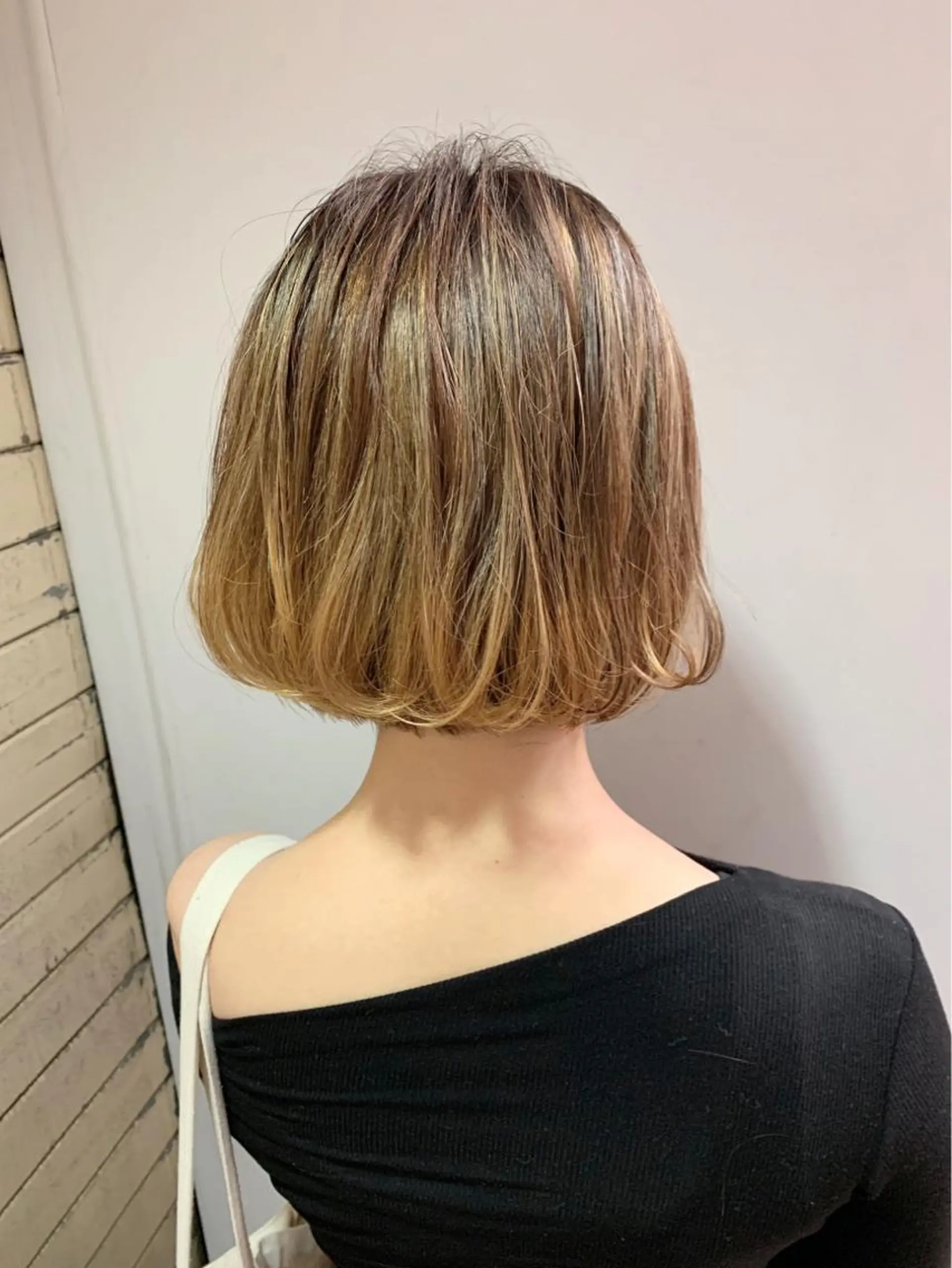 ショート カラー 切りっぱなしボブ ショートボブ ハンサムショート 黒髪 透明感カラー カット ヘアカラー kith.所属・ケアカラー×髪質改善 🌙OKUBO🌙のヘアスタイル