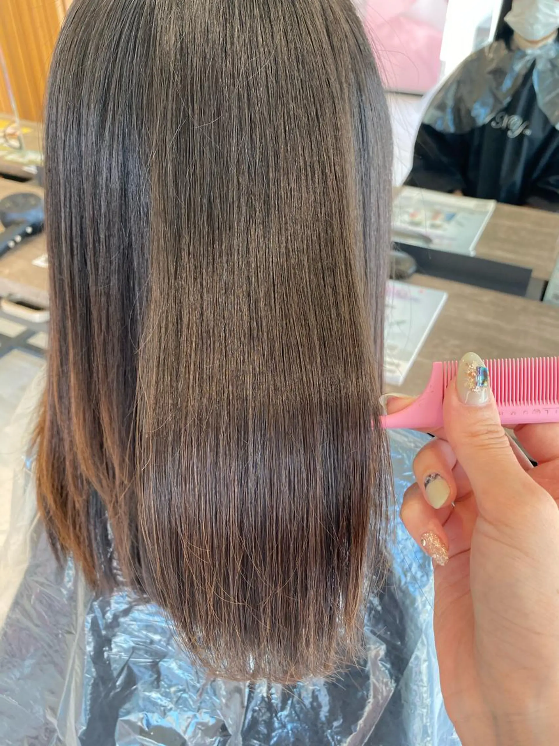 ロング ベージュ/インナー カラー🤍Rieのヘアスタイル