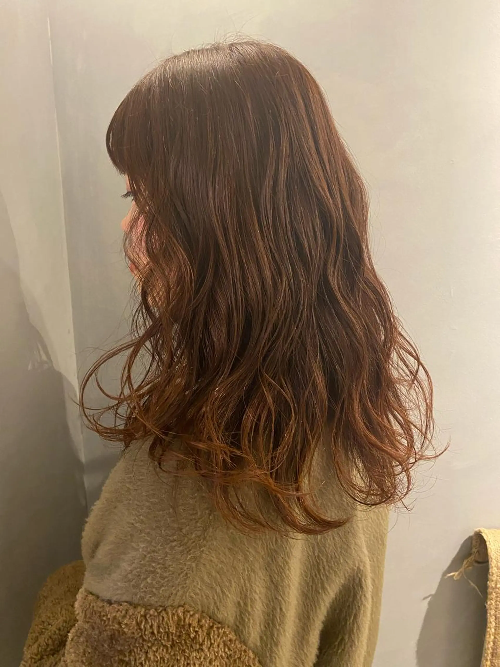 ロング オレンジブラウン ヘアカラー MIYU💋💖 〈XENA渋谷本店〉のヘアスタイル