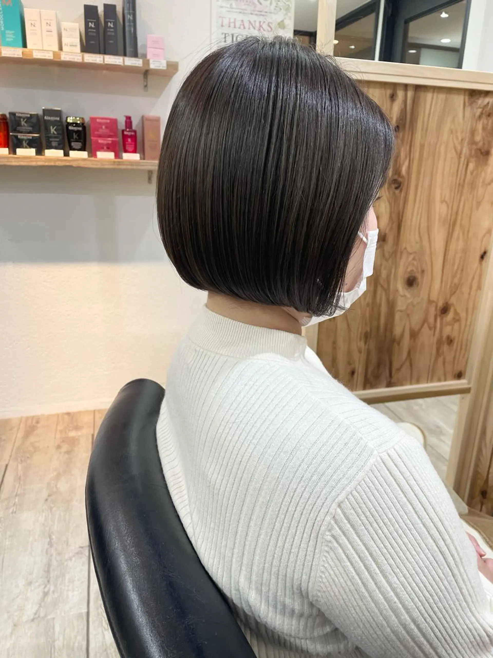 ショート カラー グレージュ ボブ ヘアカラー トリートメント sherry【シェリー】所属・miho 大国町 柔らかハイトーン💛のヘアスタイル