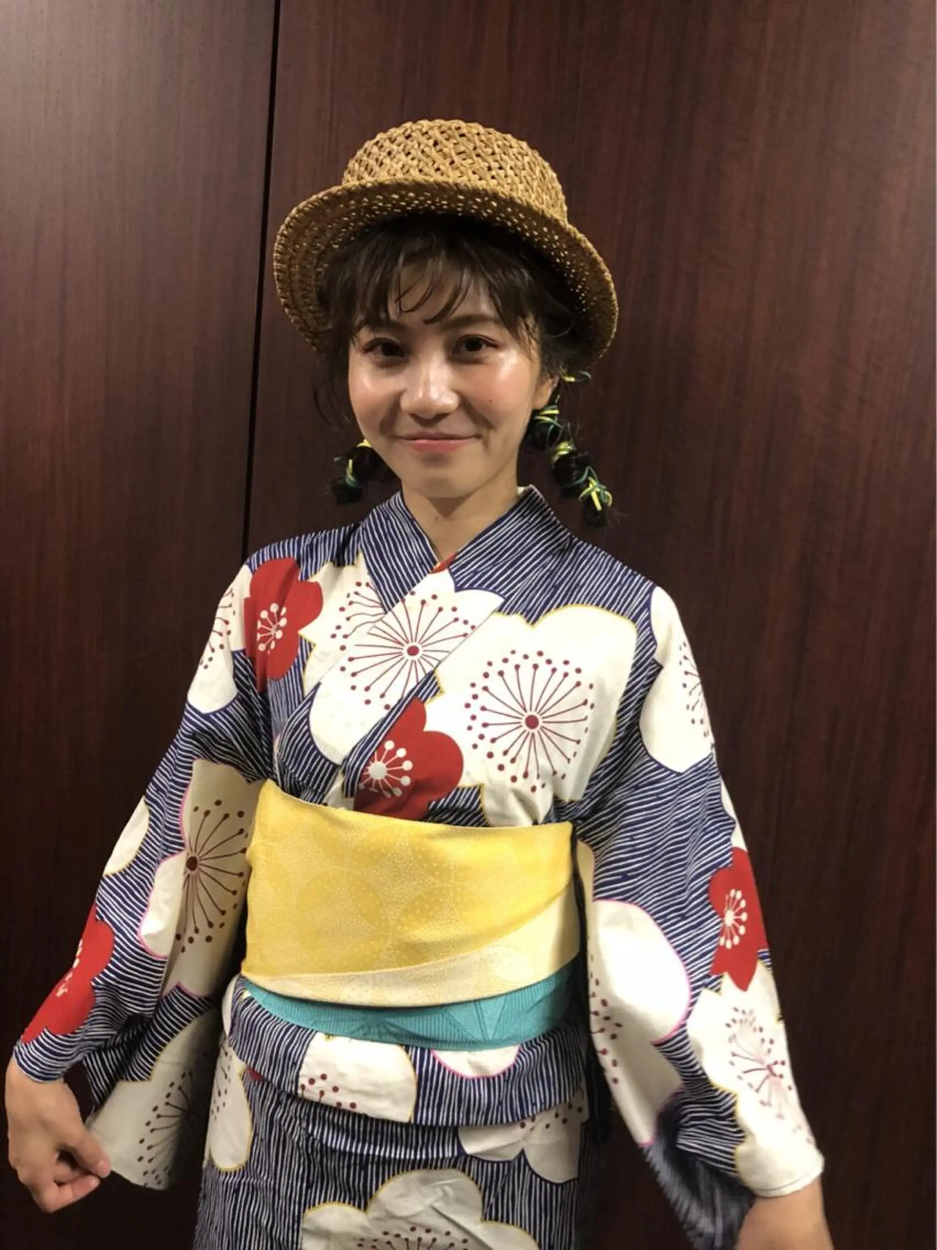 ロング ヘアアレンジ 浴衣 加藤 綾華のヘアスタイル