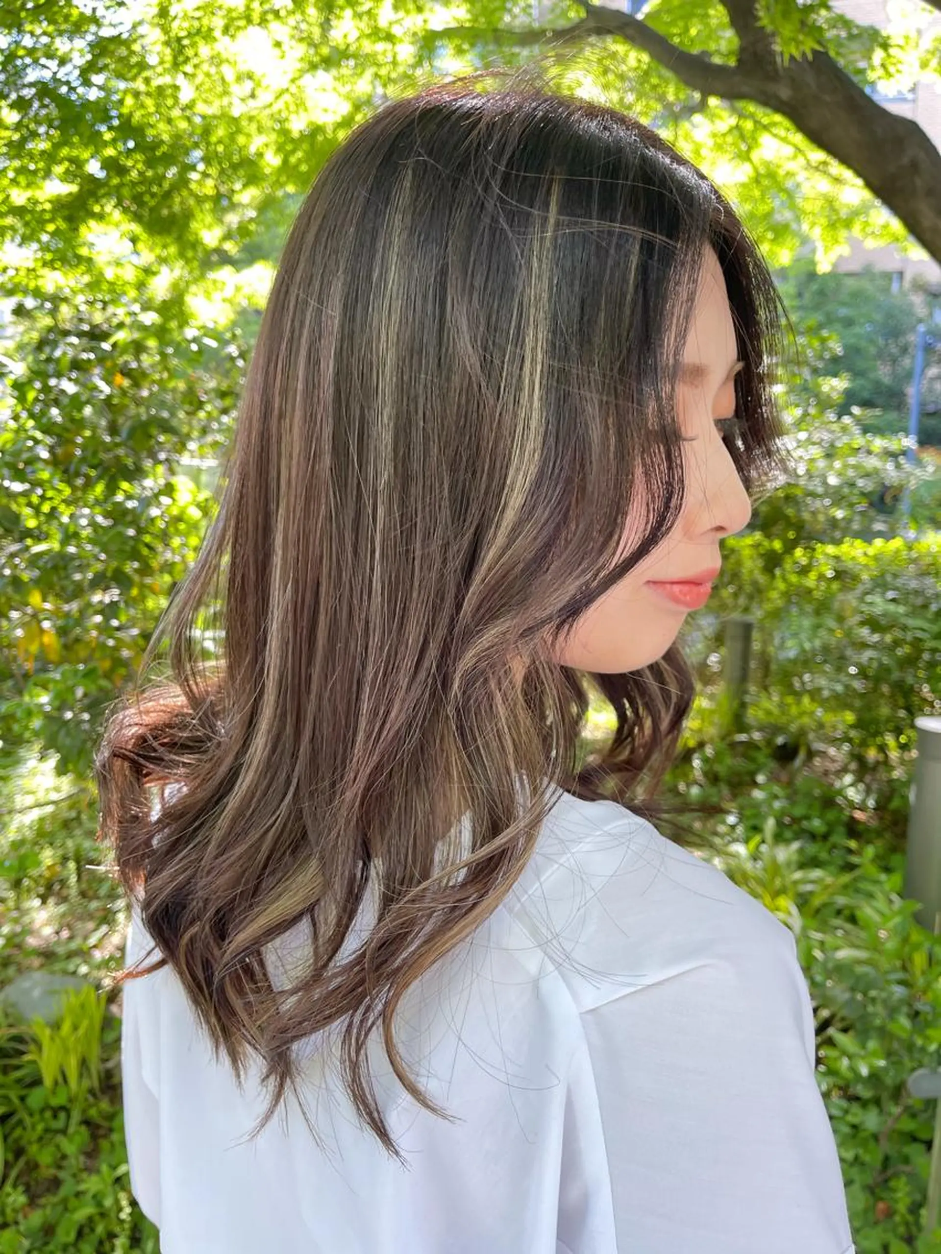 ミディアム ヘアカラー 圧倒的美髪ストレート ツダケイタロウのヘアスタイル