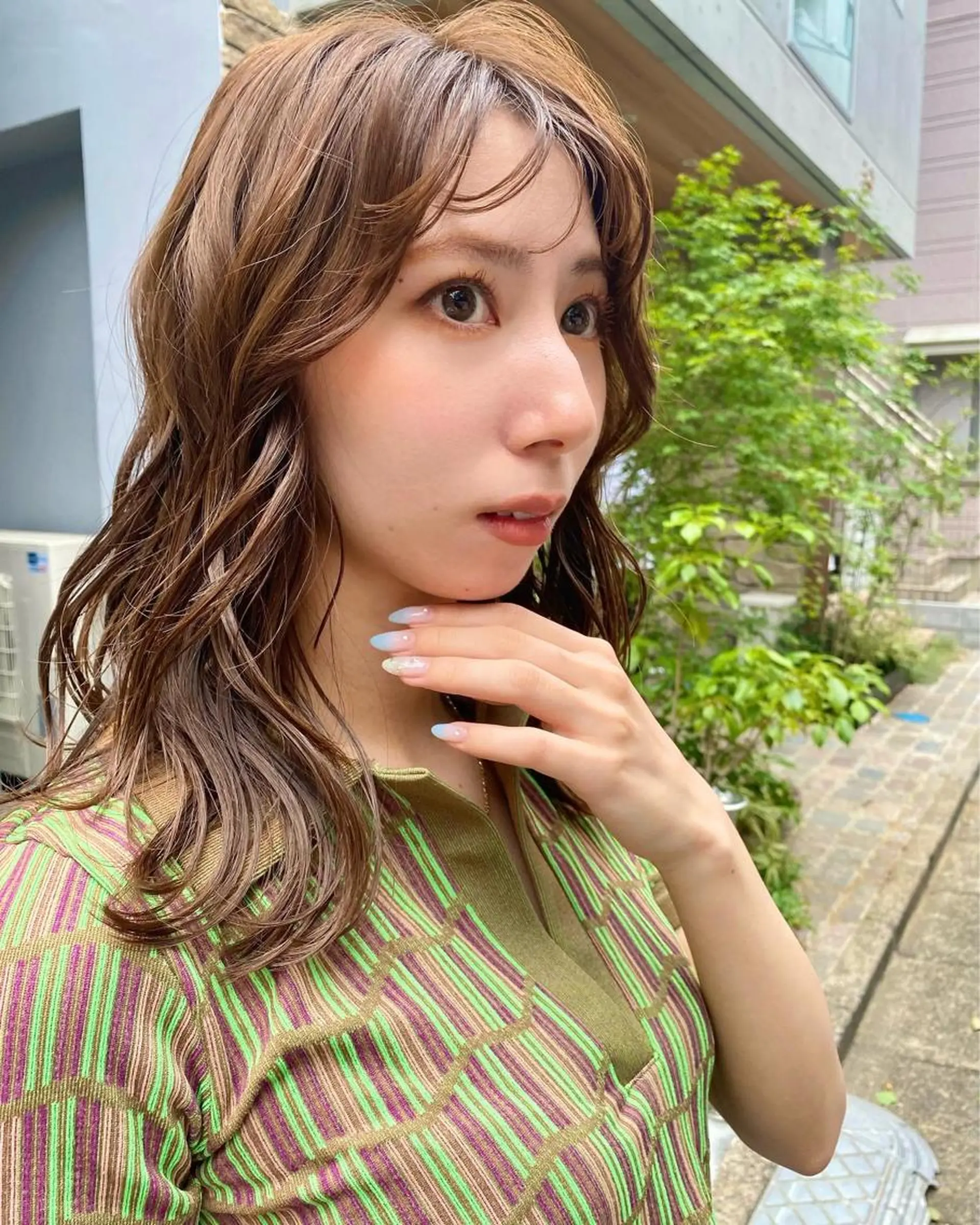 セミロング カラー ヘアアレンジ レイヤーカット デザインカラー/ kanae🌱のヘアスタイル