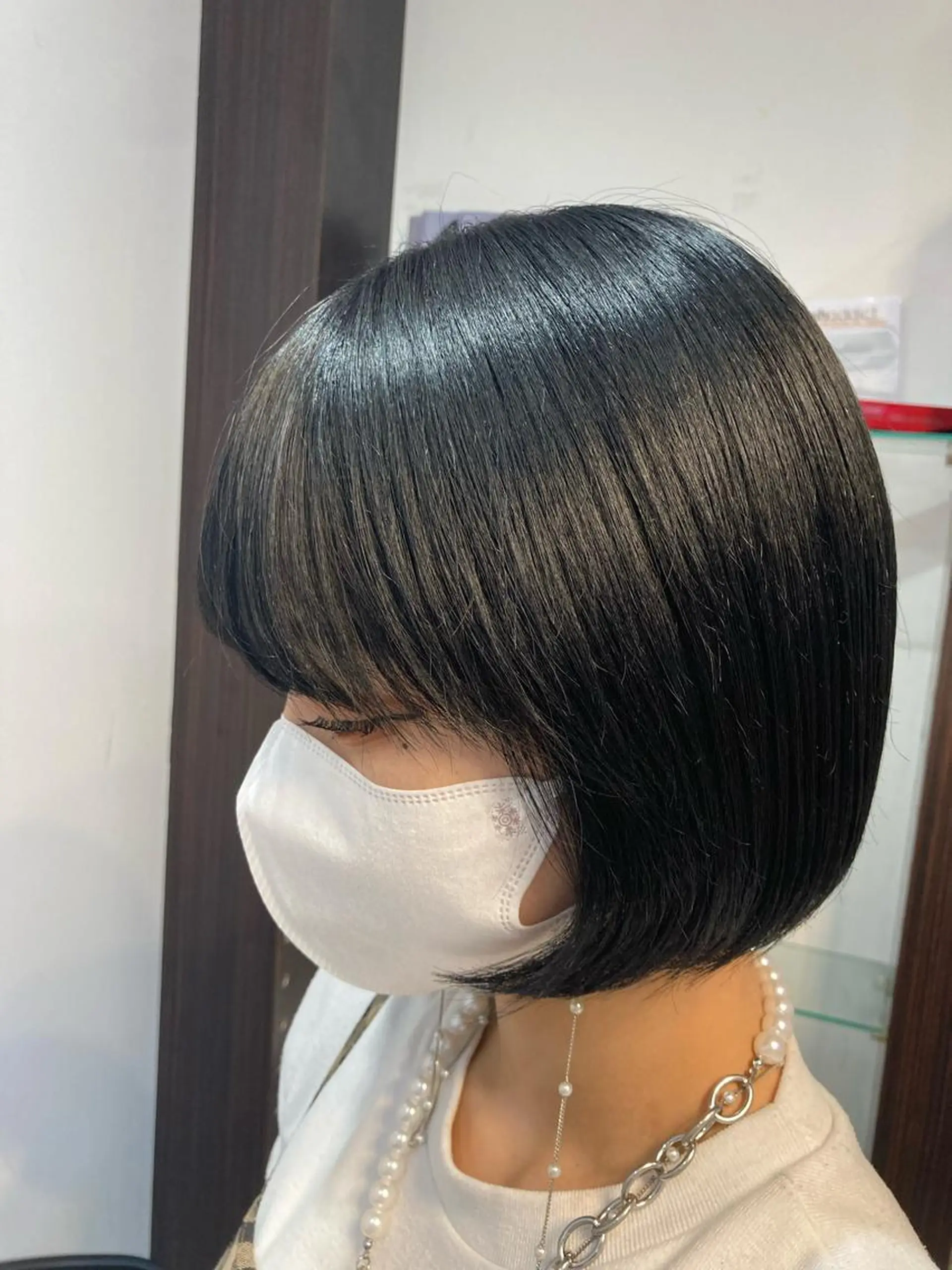 ショート カラー 黒髪 ブルーカラー ブルーブラック レピア　博多駅前店所属・LEPIA 博多駅前店のマツエク・マツパデザイン