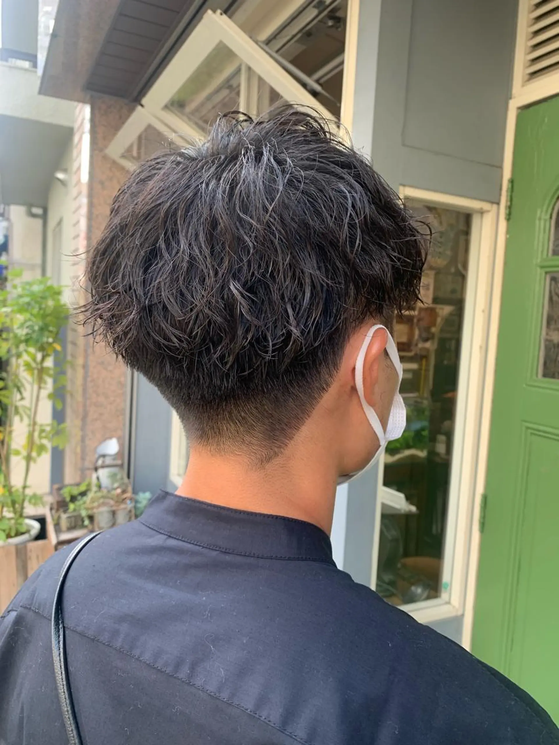 ショート パーマ メンズ カット ヘアカラー パーマ 清水千優/パーマ/透 明感カラー/メンズのヘアスタイル