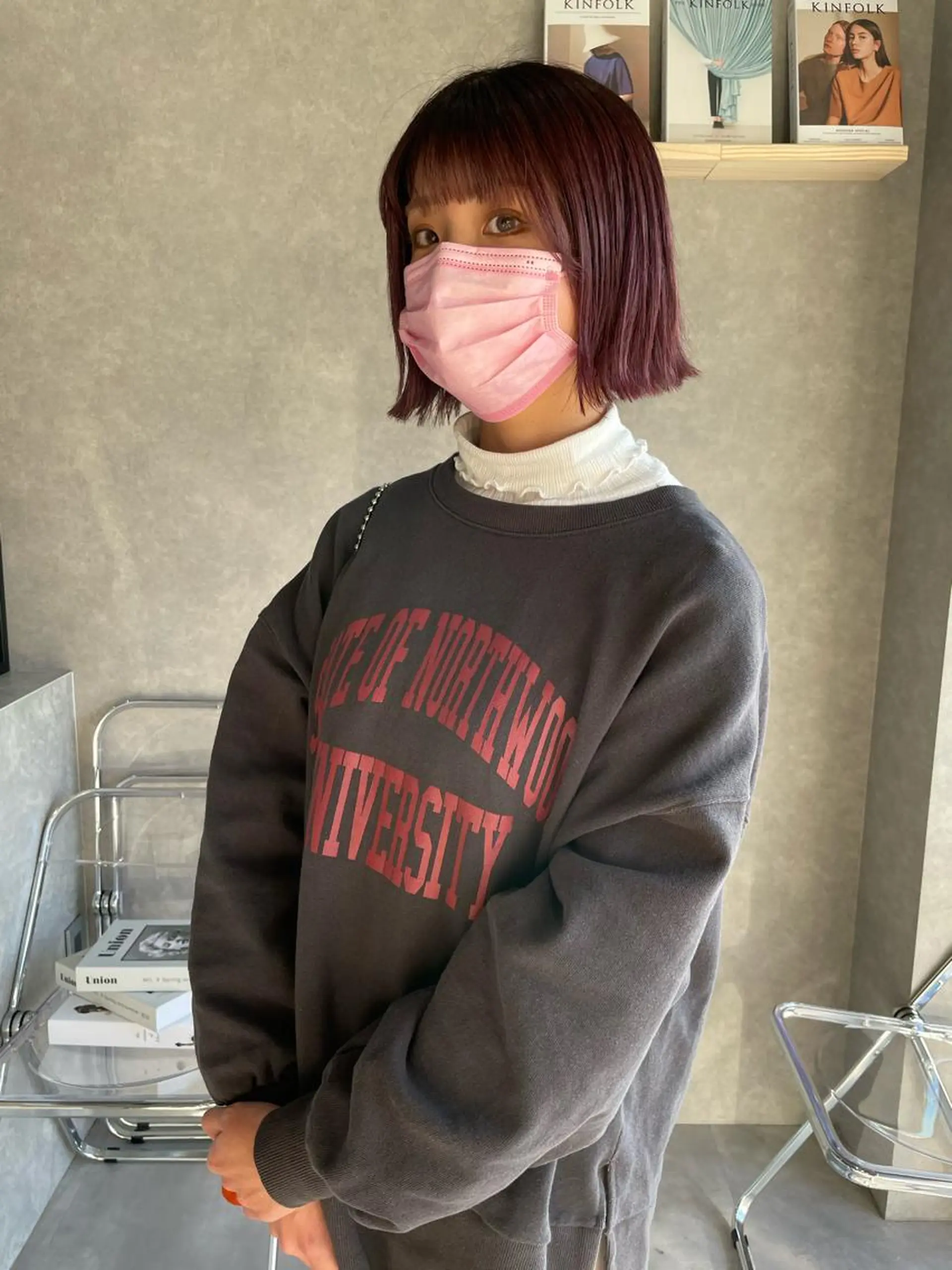 ショート シースルーバング ショートヘア ヘアカラー 河原 亮のヘアスタイル