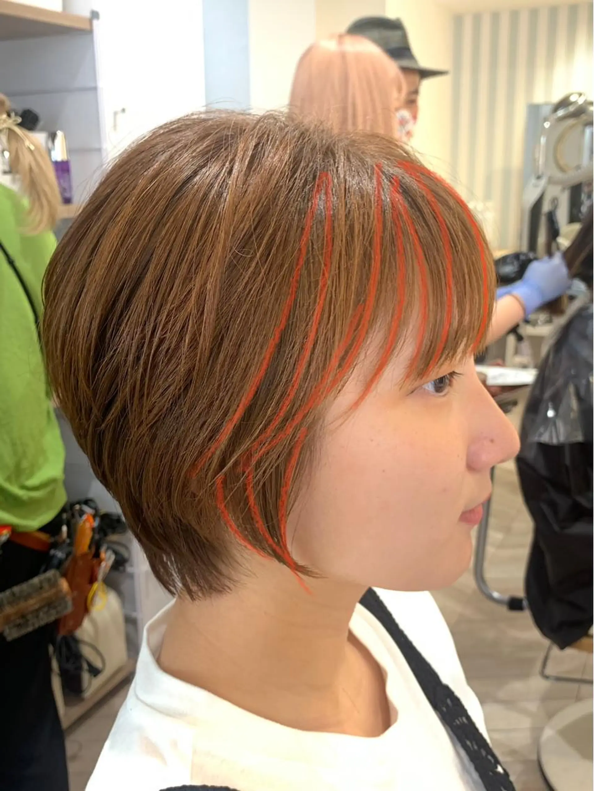 ショート 縮毛矯正/白髪ぼかし ショートボブ/鈴木のヘアスタイル