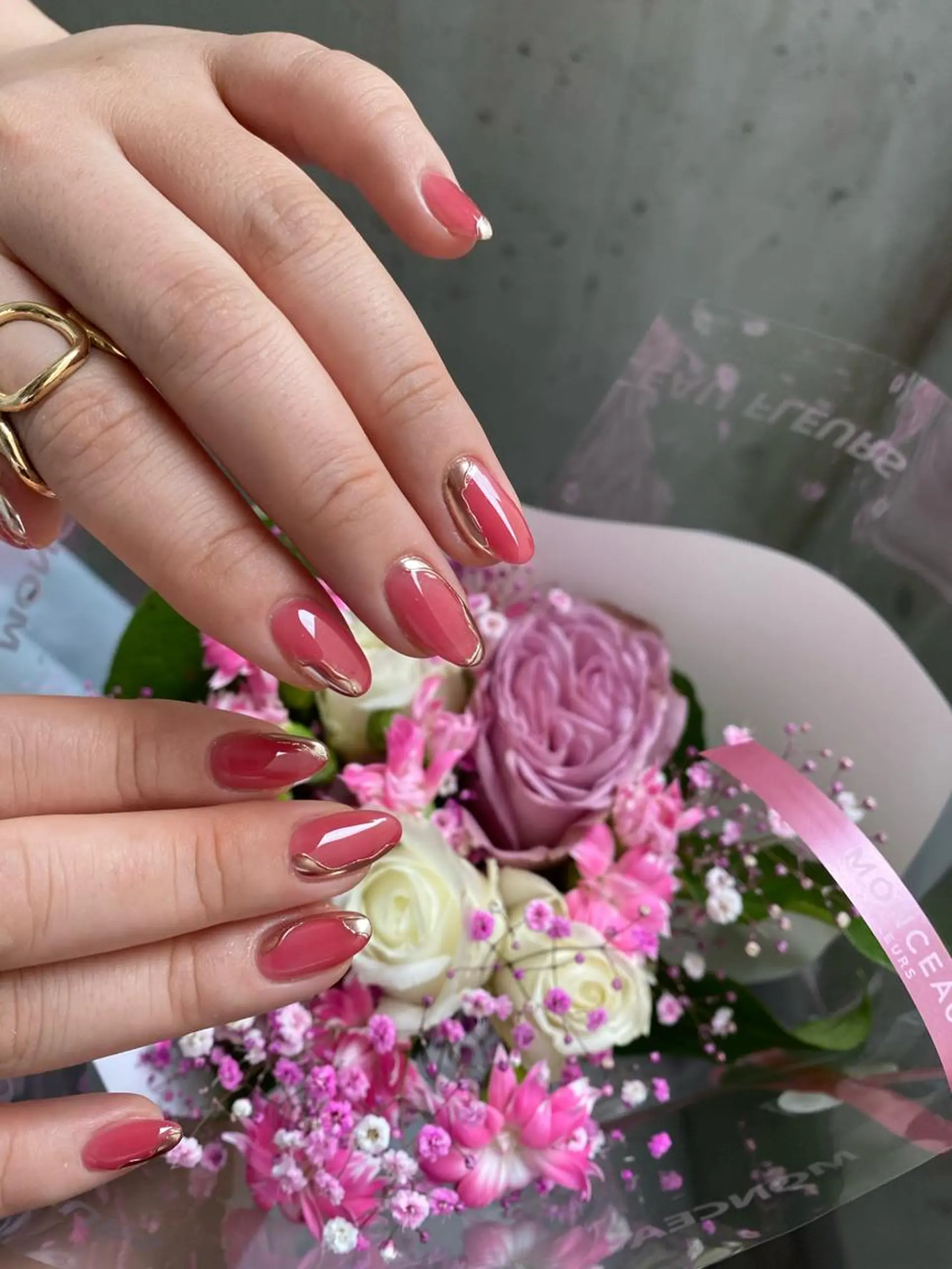 ネイル クリアネイル ミラーネイル 持ち込み ニュアンスネイル ピンク Charme. NOBUKOのネイルデザイン