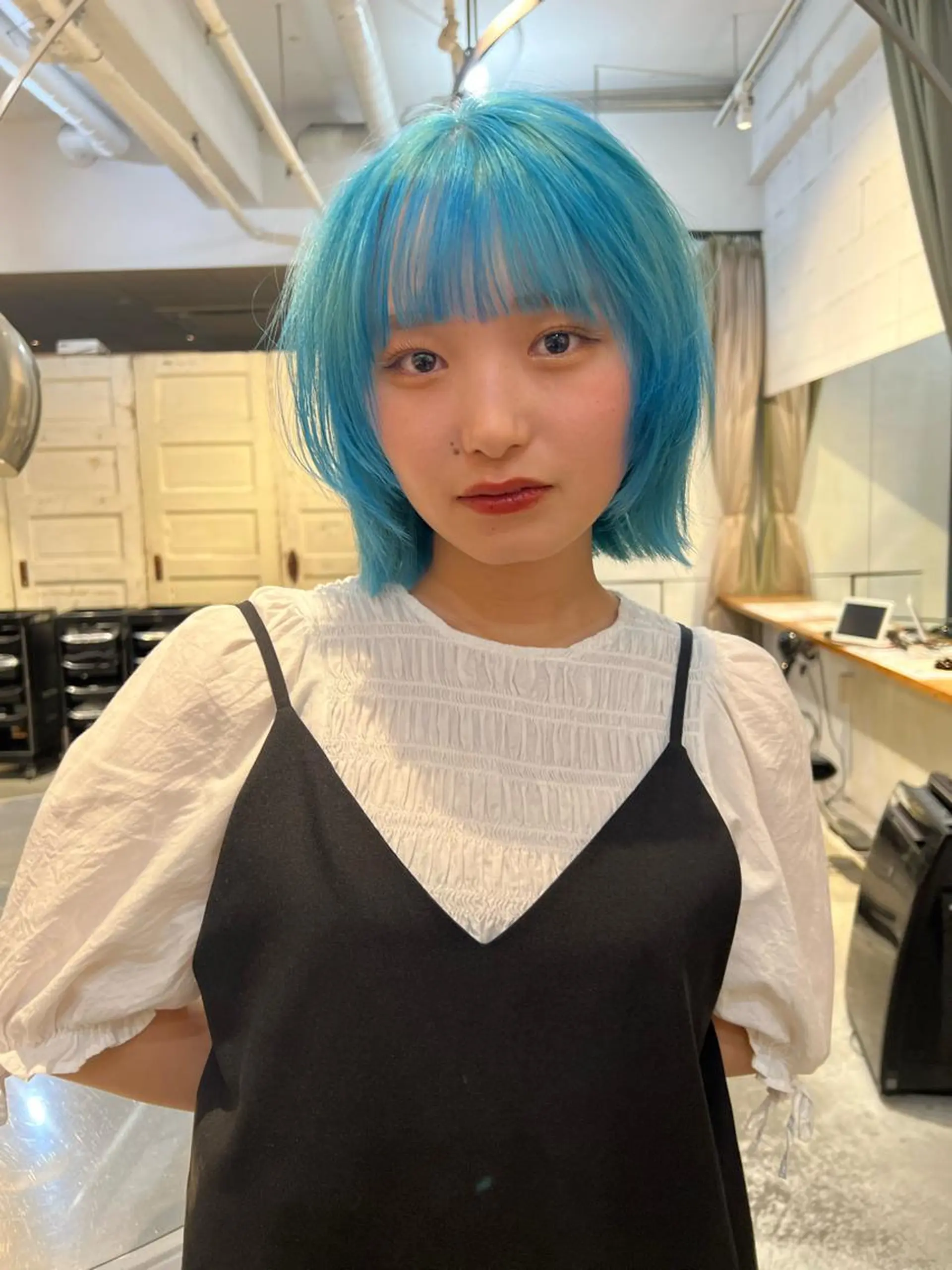 ショート カラー ブルーカラー ヘアカラー 無料レイヤーカット /🎀AKANE🎀のヘアスタイル