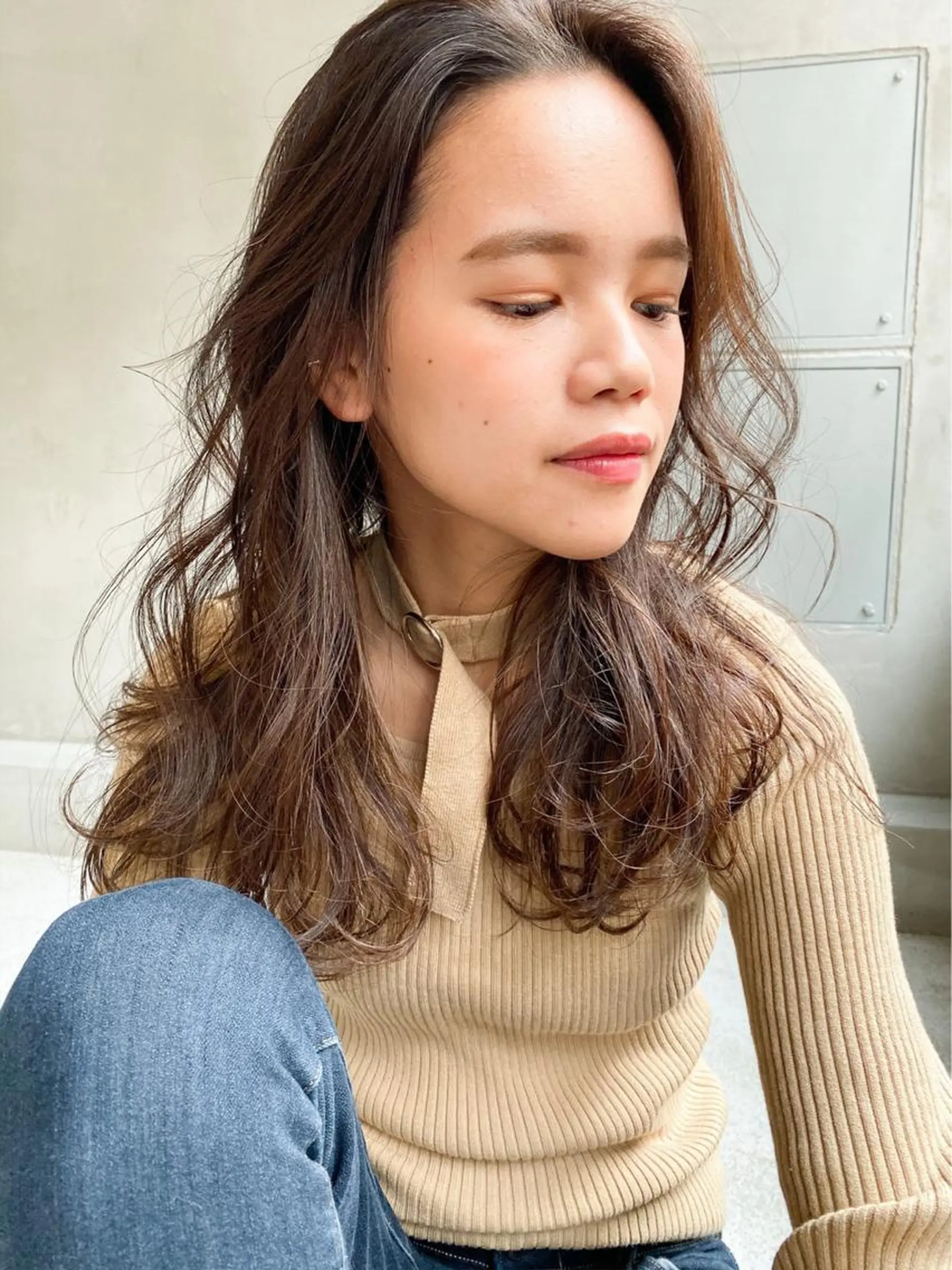 セミロング カラー カット ヘアカラー トリートメント 海外デザイン🇺🇸 石渡諒太のヘアスタイル