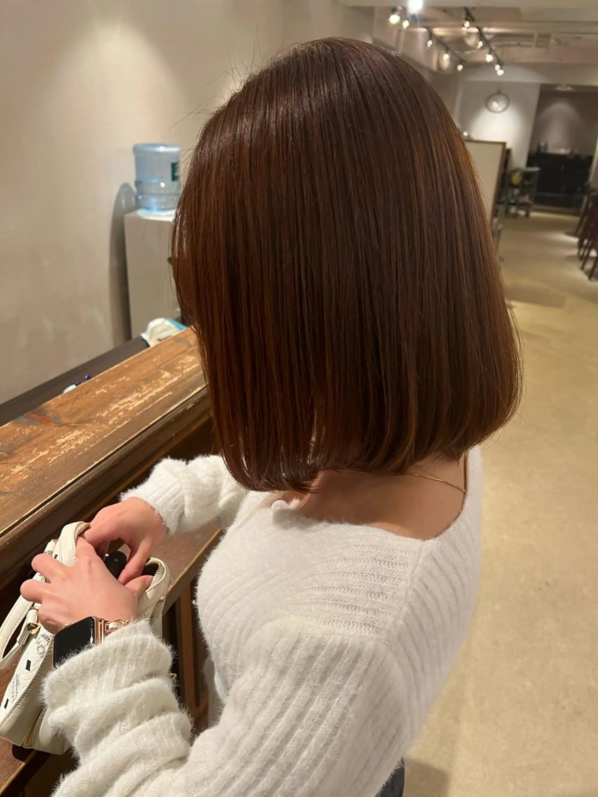 ショート マツエク・マツパ アッシュ アッシュブラウン カラーマツエク レイヤー/ボブパーマ /垢抜け/タクミのヘアスタイル