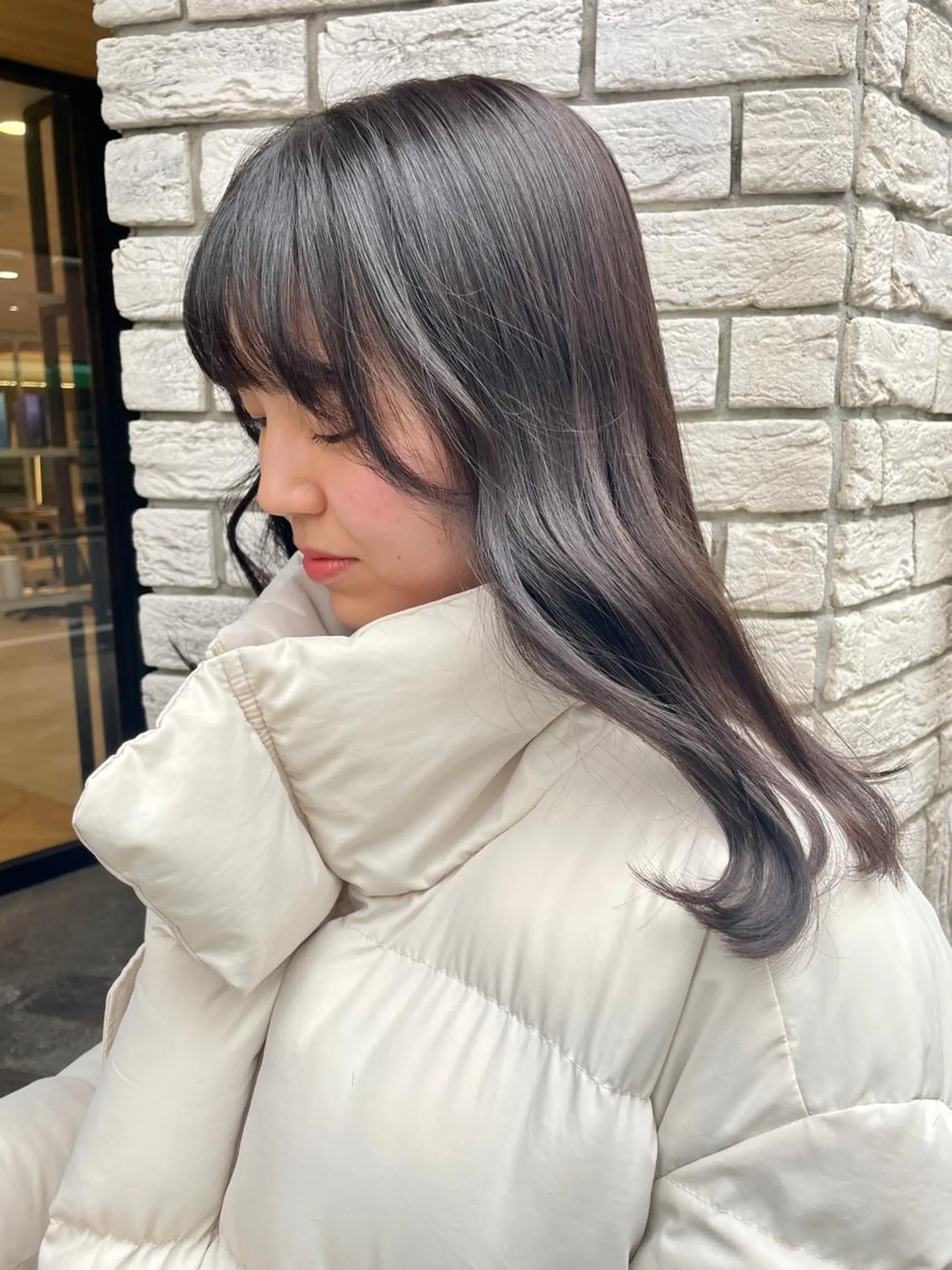 ミディアム カラー 透明感カラー グレージュ カラー/レイヤー/ 髪質改善/PAAQのヘアスタイル