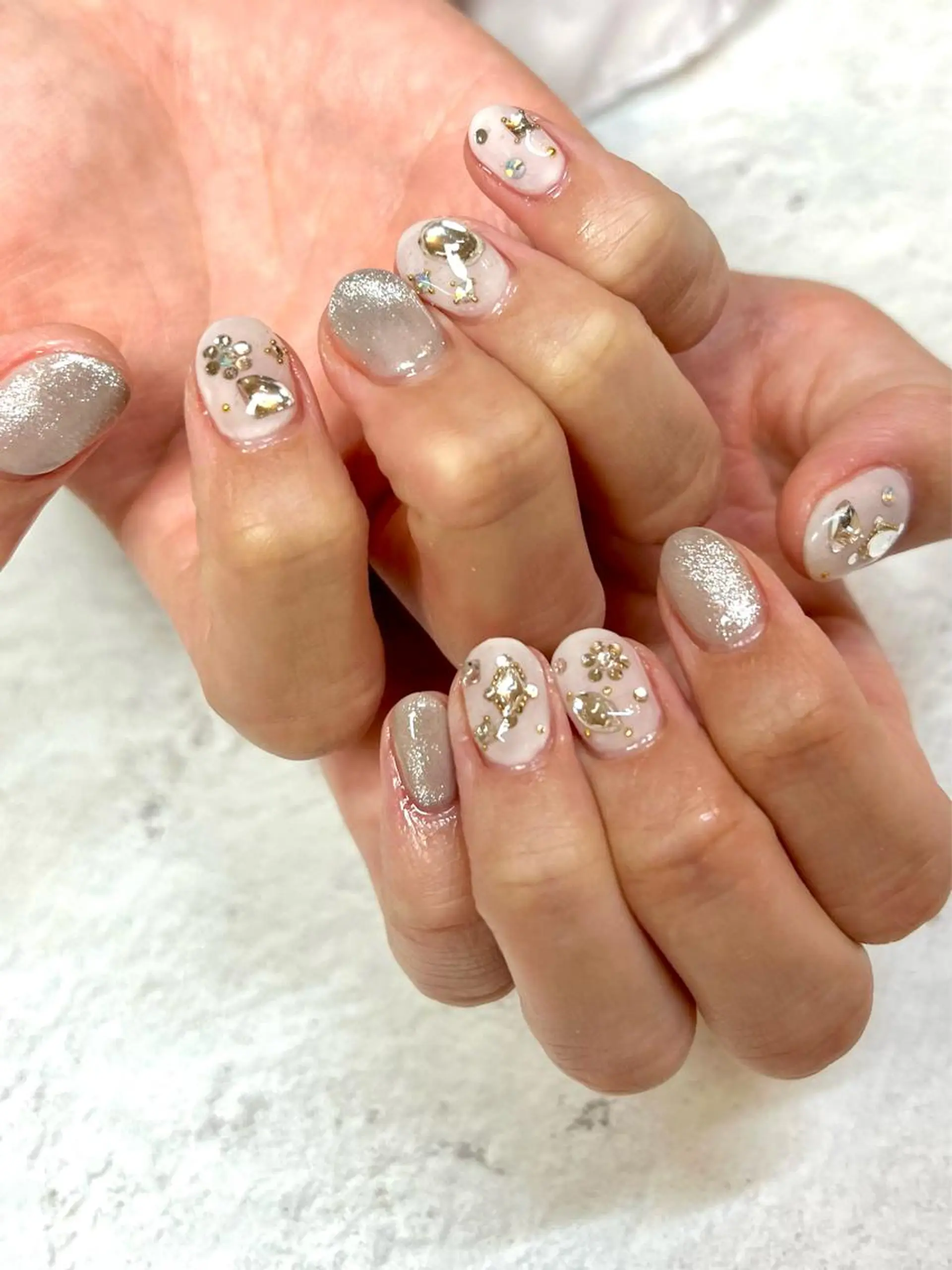 ネイル キラキラネイル 韓国ネイル マグネットネイル Nail Salon&School REPLENDA所属・REPLENDA/ azusa(石井梓)のネイルデザイン