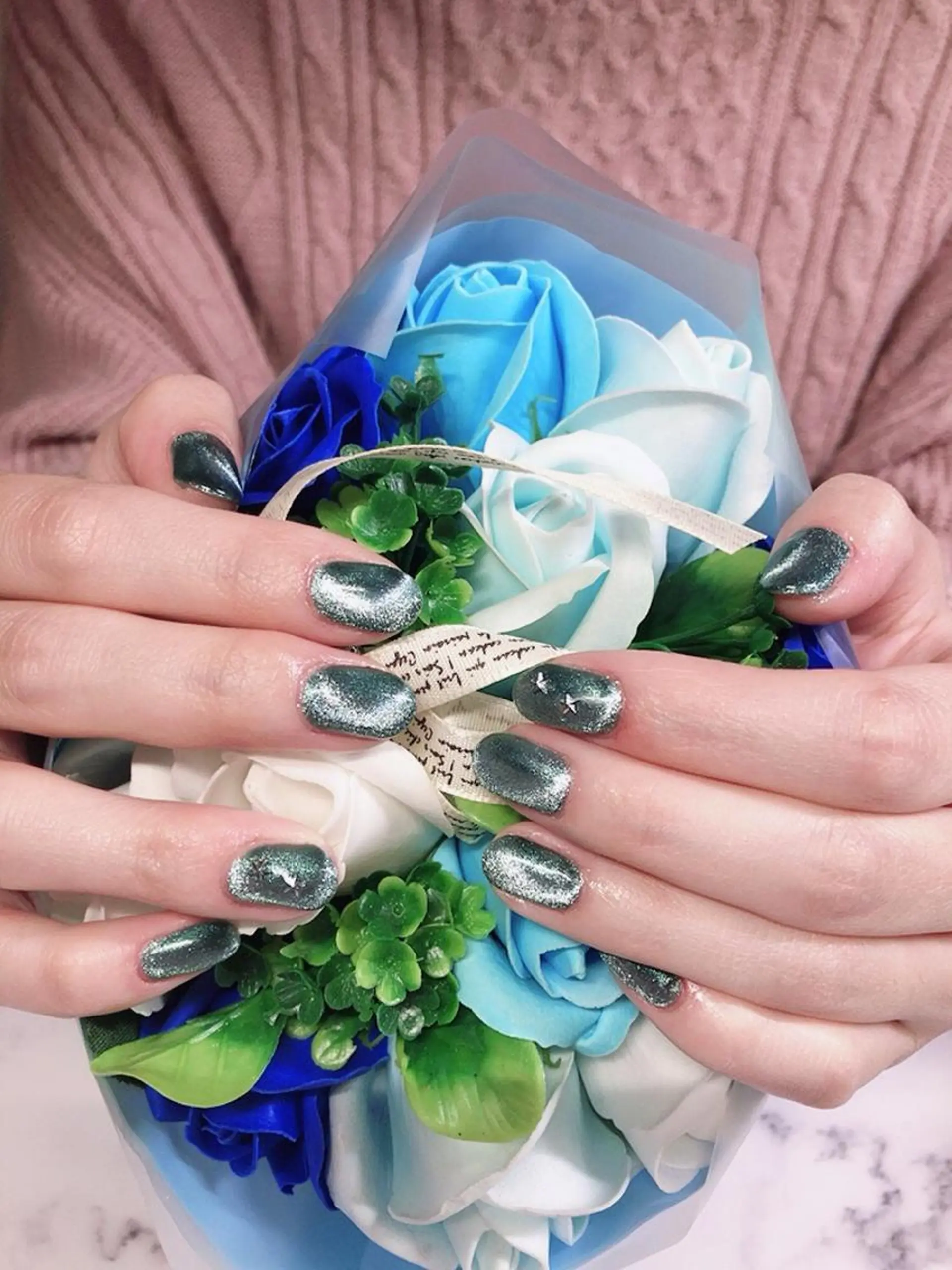 ネイル ジェルネイル マグネットネイル 奥園 良恵のネイルデザイン