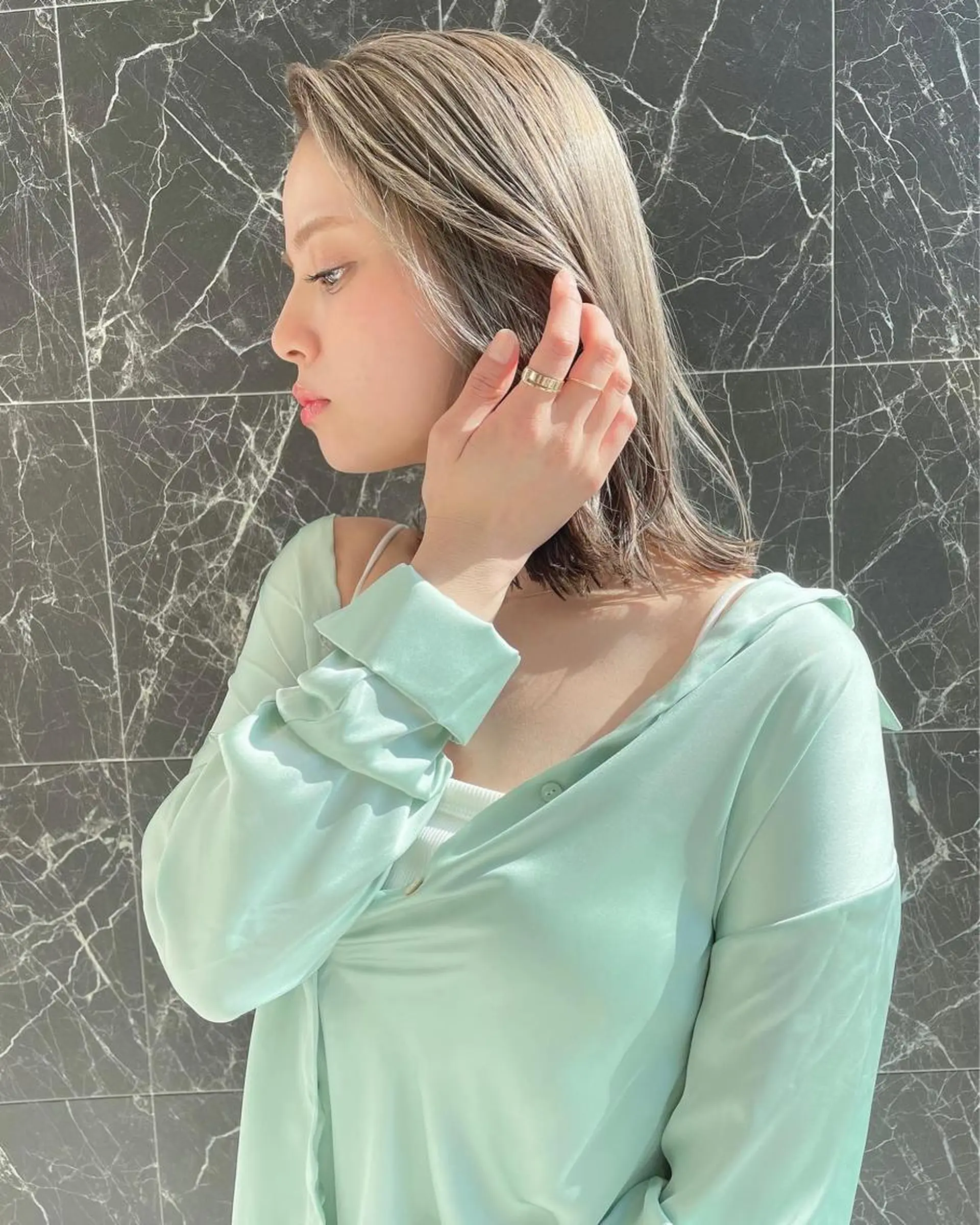 ミディアム チダアキフミ Ash大森のヘアスタイル