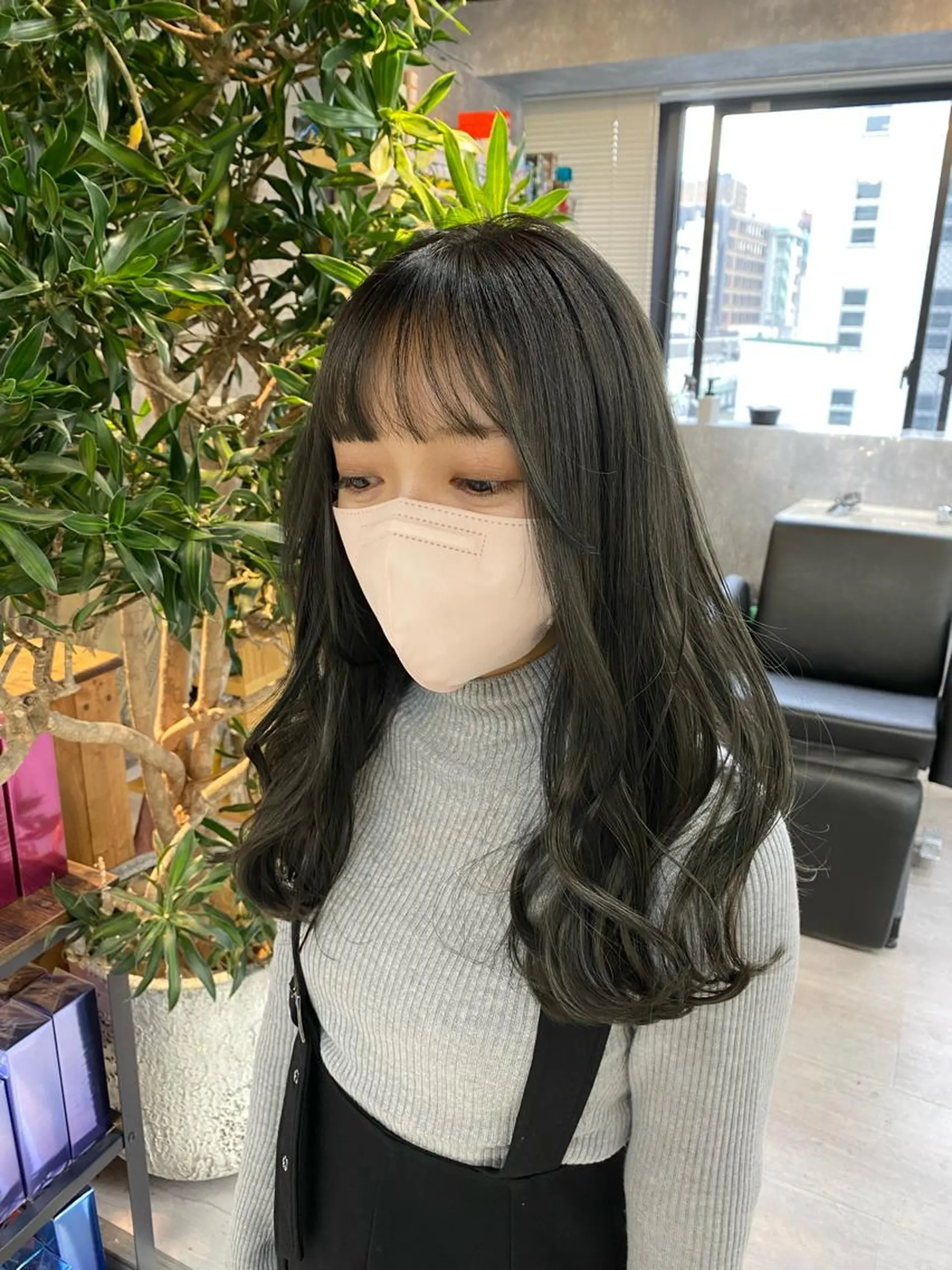 ロング ボブ 髪質改善 韓国風ヘア レイヤーカット トリートメント 【.ico】心斎橋 飛田ゆうきのヘアスタイル