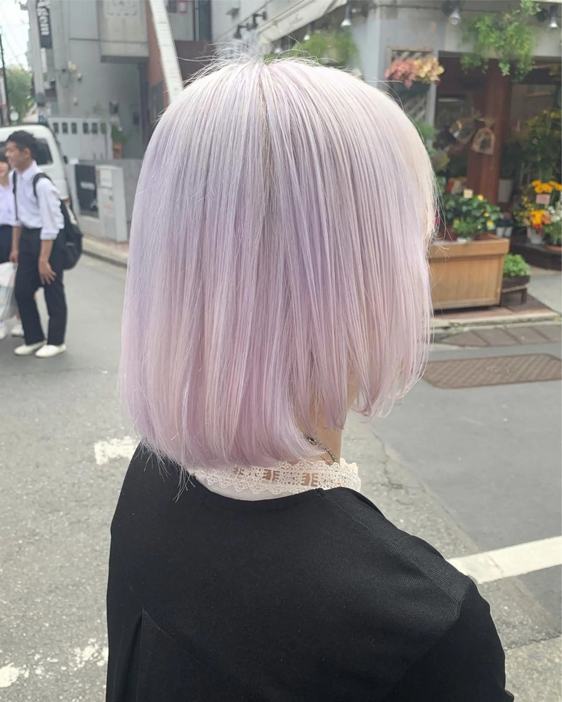 ミディアム カラー ピンクベージュ/新潟 万代/高橋桃葉🍑のヘアスタイル