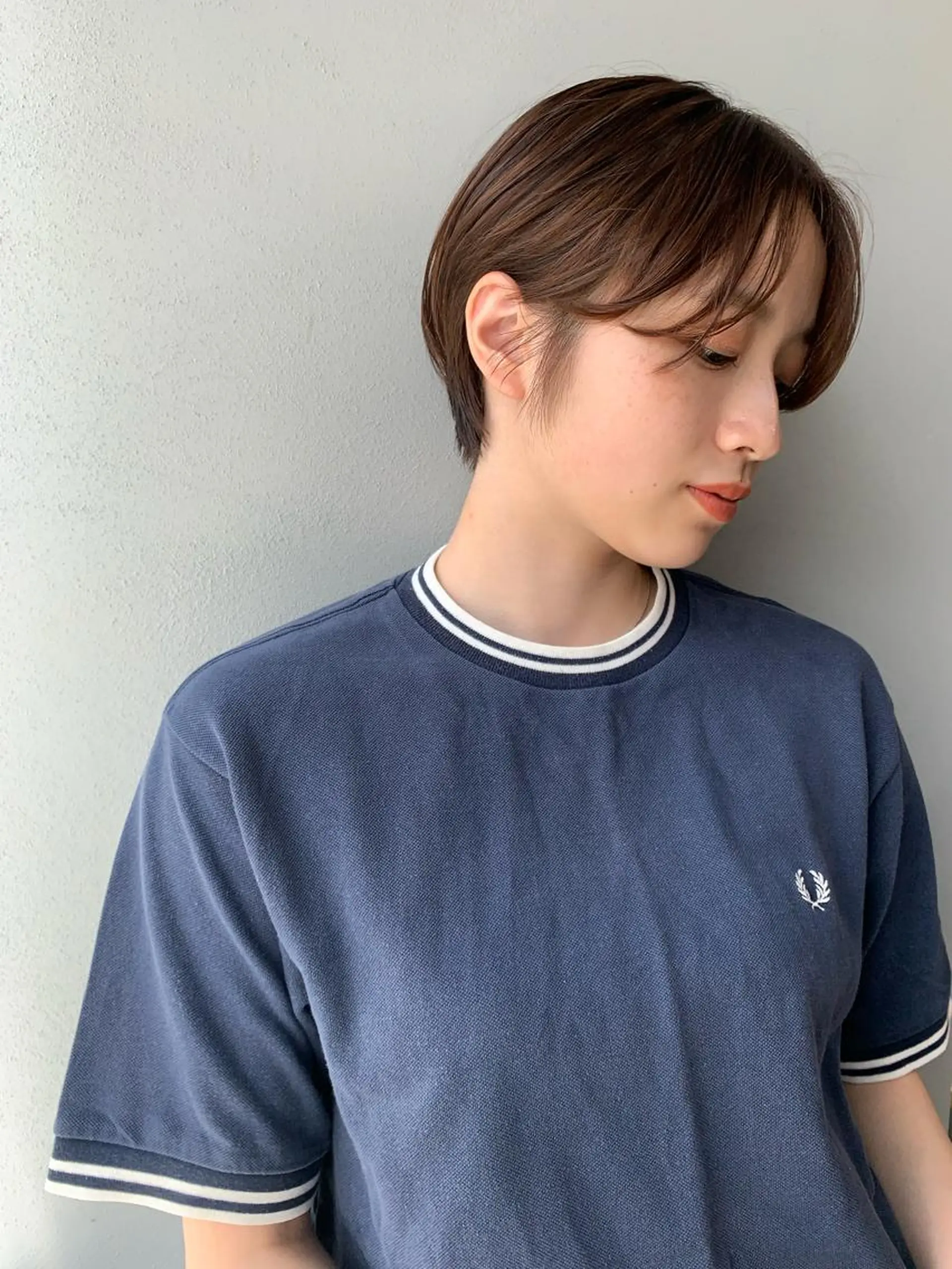 ショート カラー ボブパーマコテ巻き風 パーマNo1深江秀平のヘアスタイル