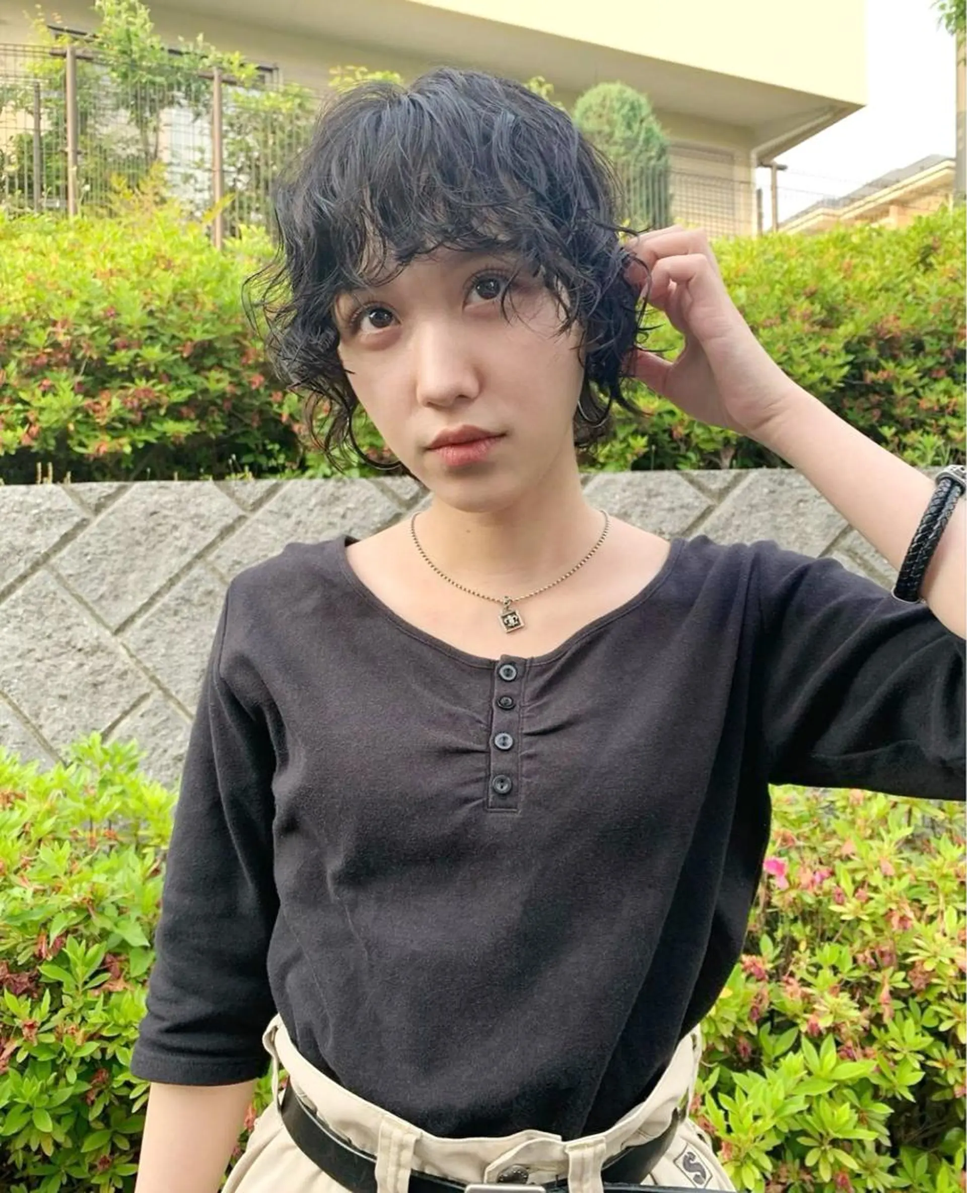 ショート パーマ ヘアアレンジ 丸山渉/パーマ エフェクトブリーチのヘアスタイル