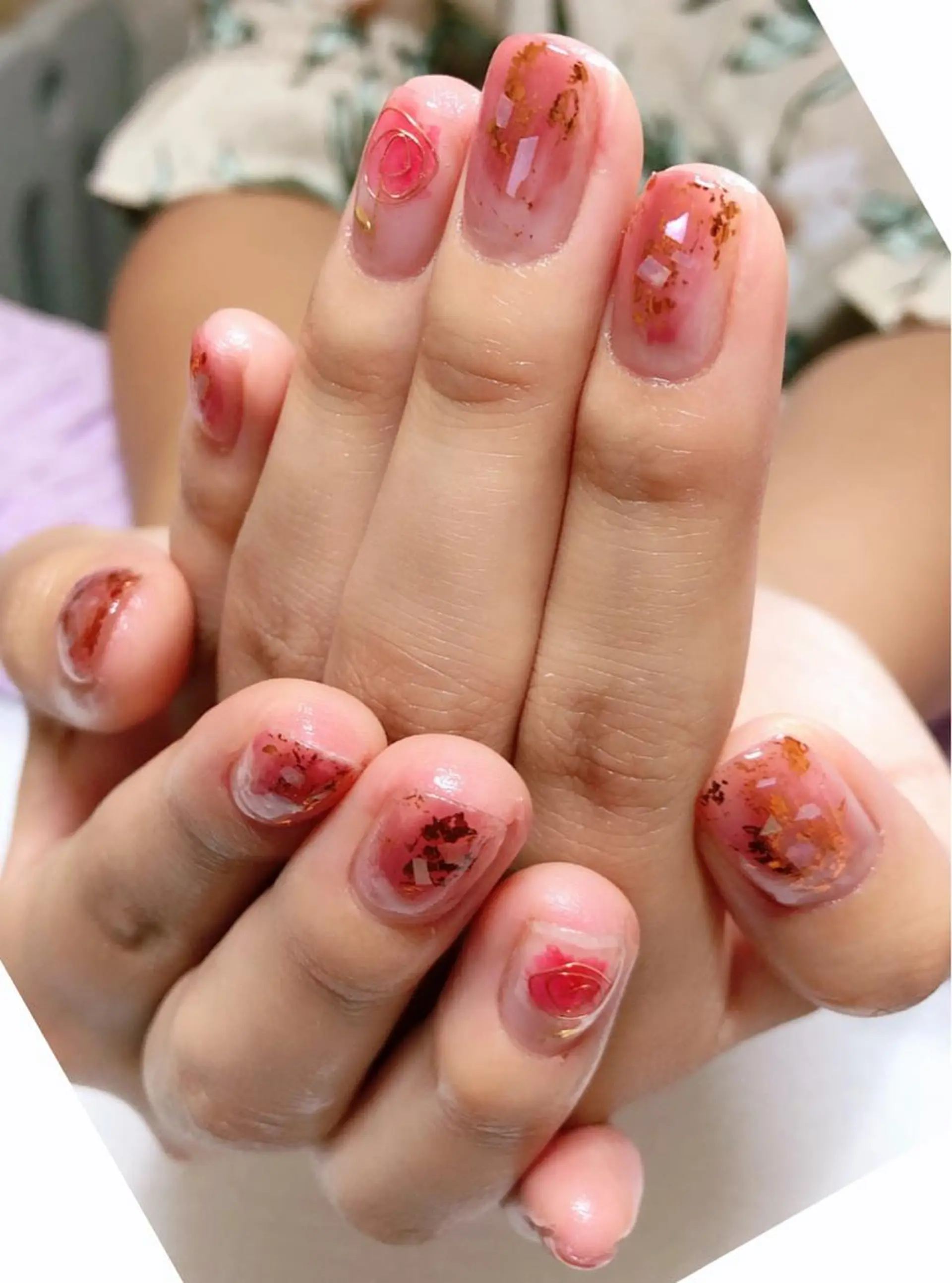 ネイル フラワーネイル ハンドネイル ハンドケア u sのネイルデザイン