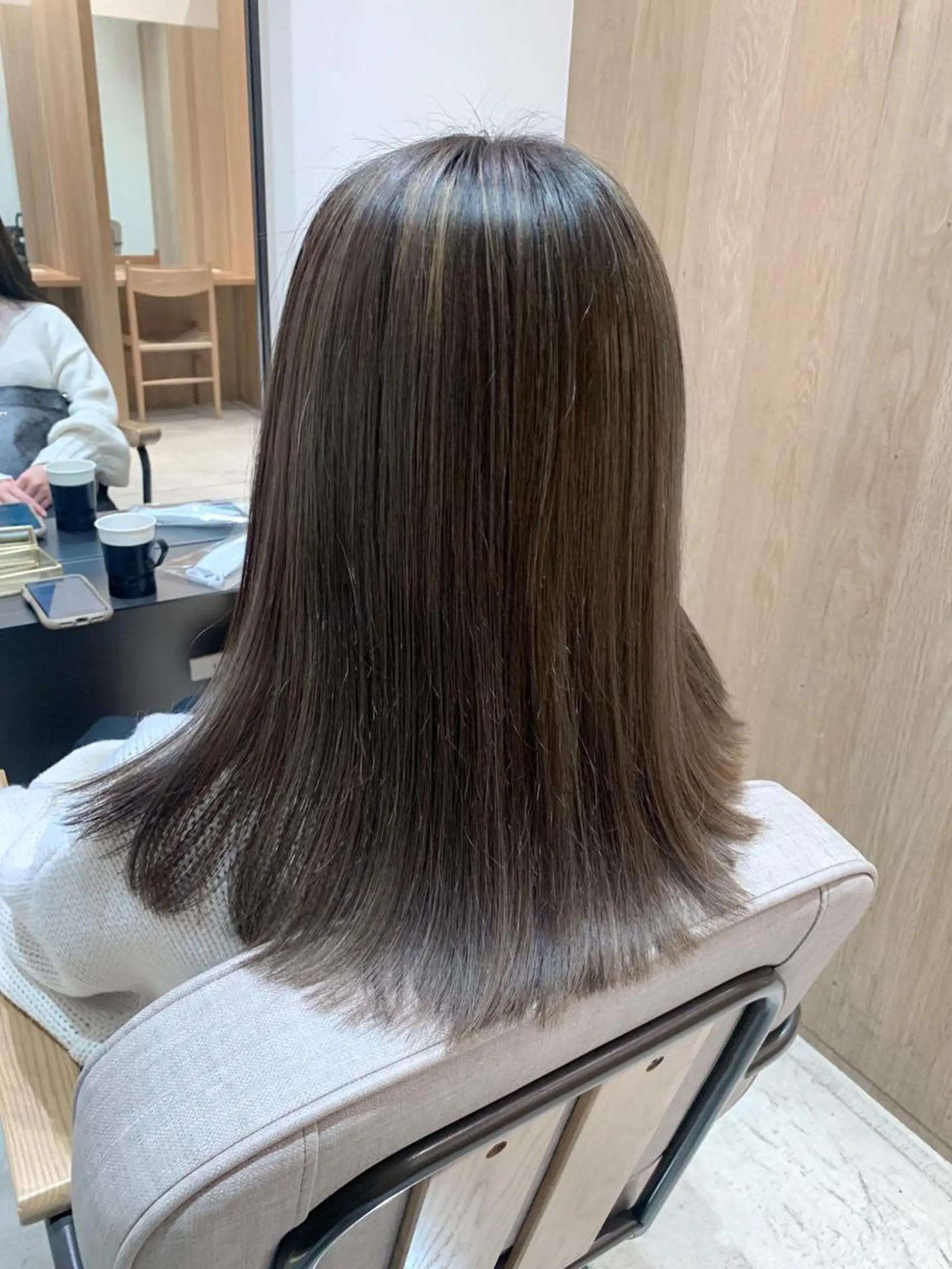 ミディアム カラー ヘアアレンジ ヘアカラー トリートメント yuka .のヘアスタイル