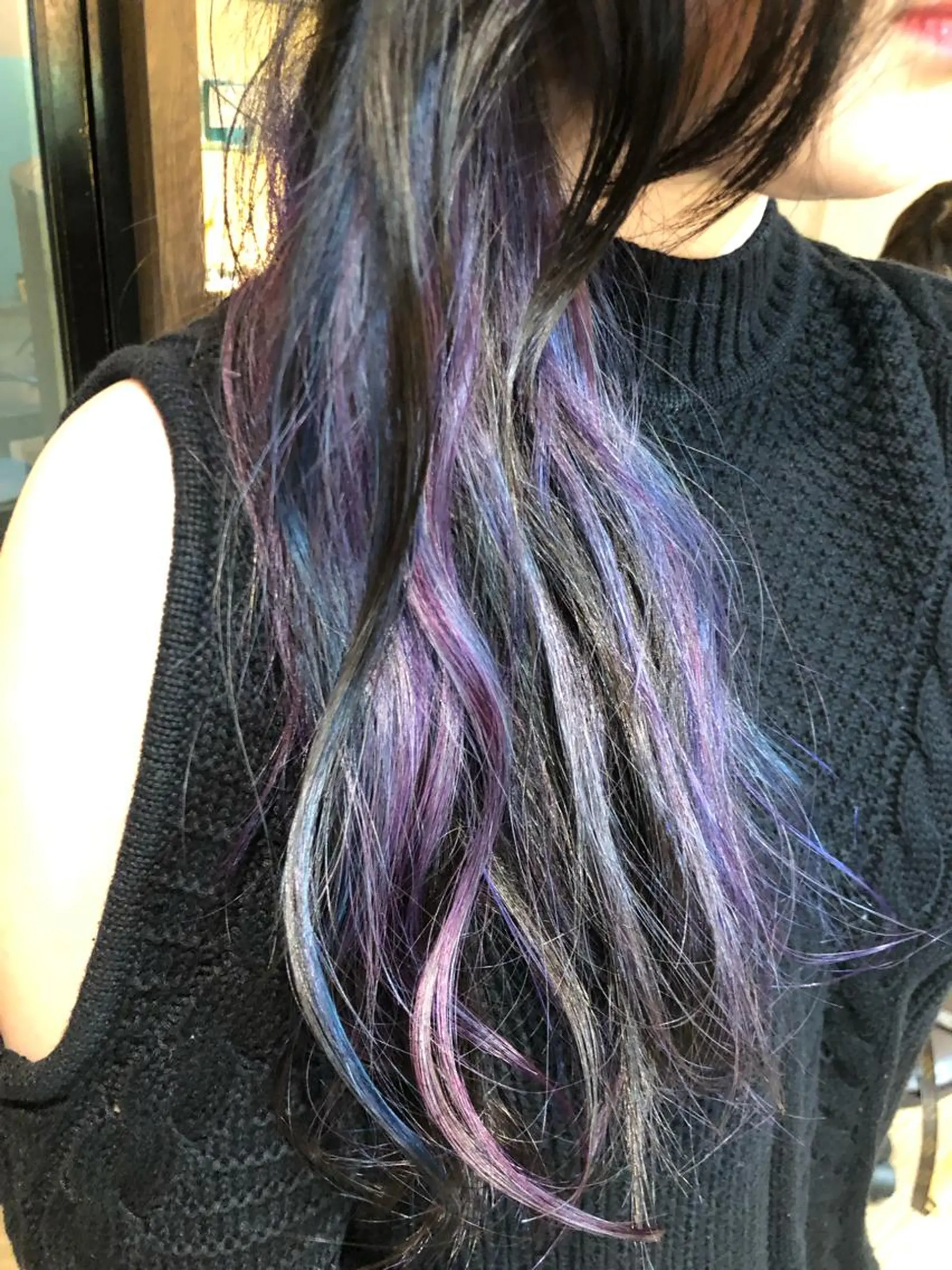 ロング カラー ブルーカラー パープルカラー カット ヘアカラー トリートメント 原宿サロン代表 デザインカラー伊藤卓のヘアスタイル