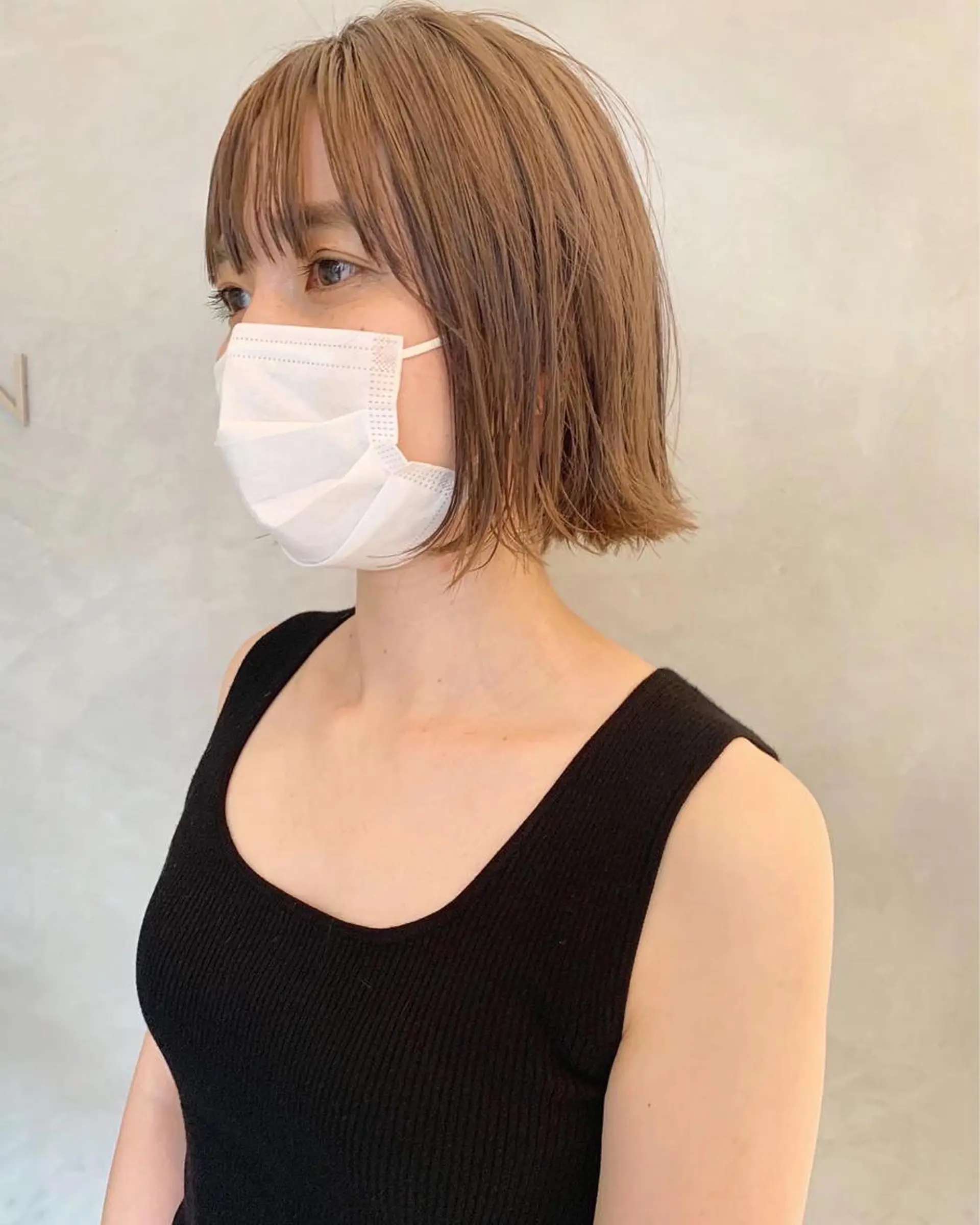 ショート カラー 切りっぱなしボブ ベージュカラー ボブ sakoda shunkiのヘアスタイル