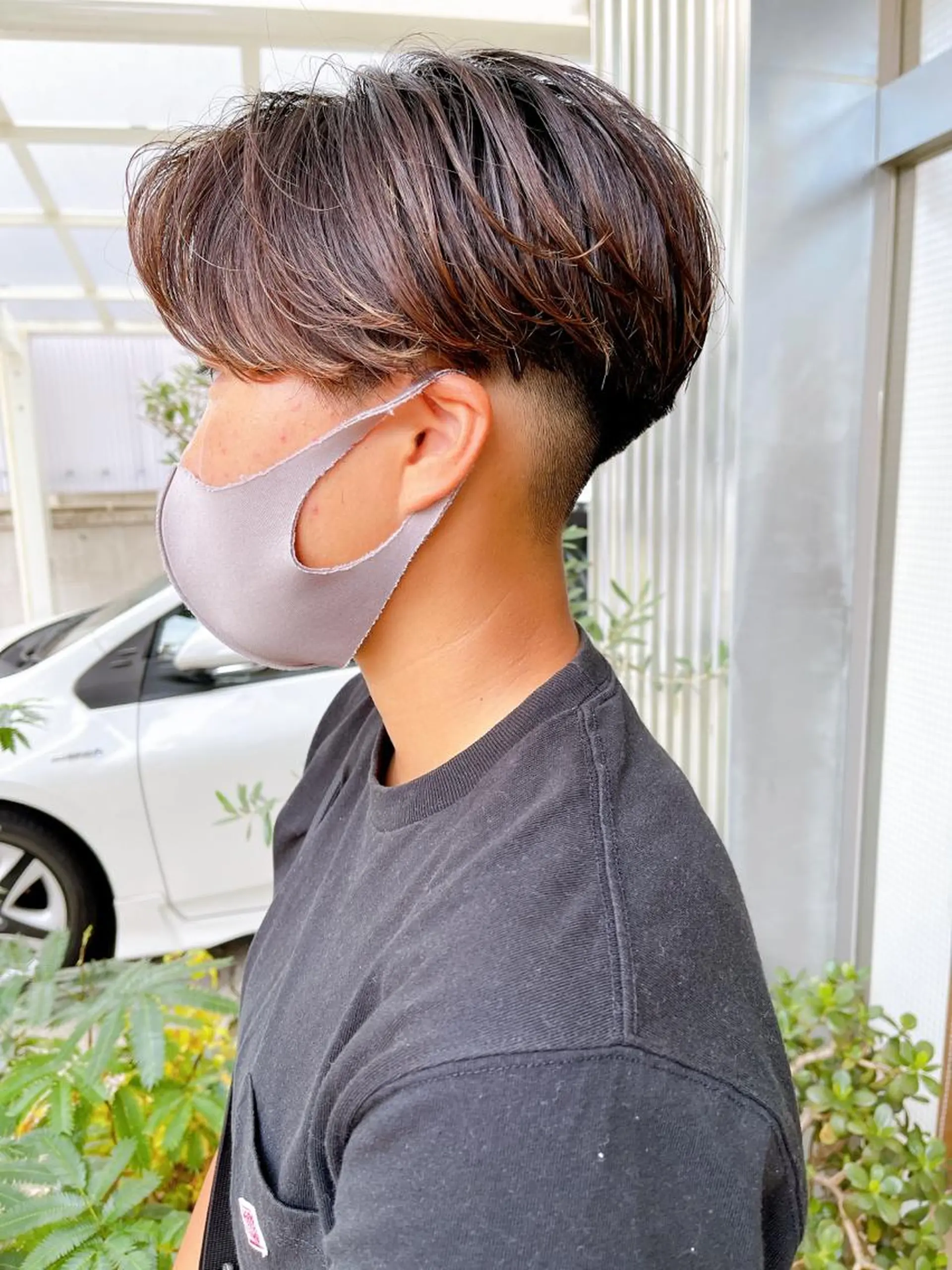 ショート パーマ メンズ センターパート メンズパーマ カット パーマ メンズパーマ タカキリョウのヘアスタイル