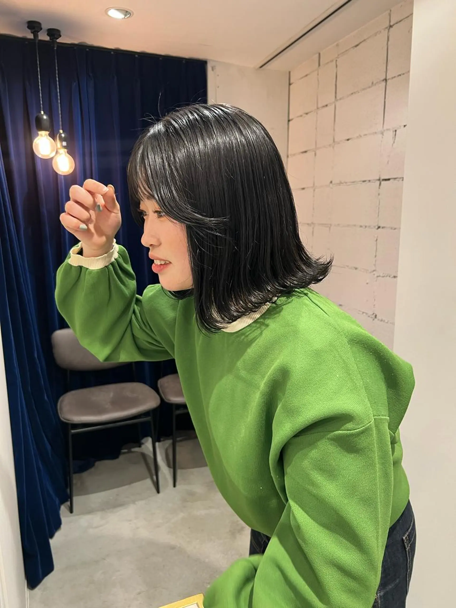 ミディアム 縮毛矯正 パーマ 上原 みちるのヘアスタイル