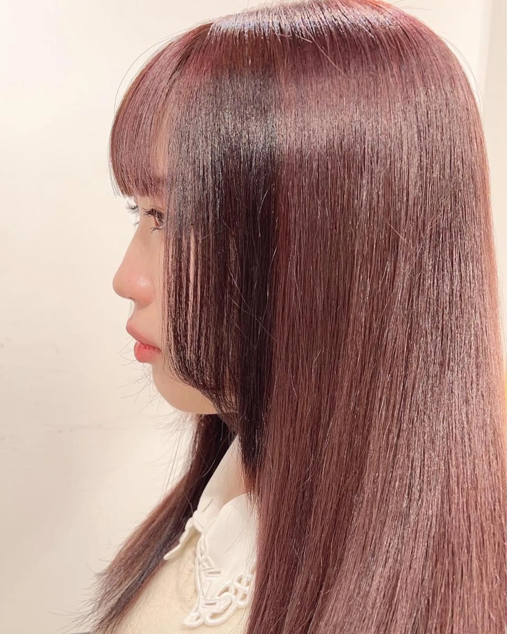 ロング カラー 黒髪 ピンクカラー GO TODAY  SHAIRE  SALON   渋谷モディ所属・スキバサミを使わない カット🌼唯🌼のヘアスタイル