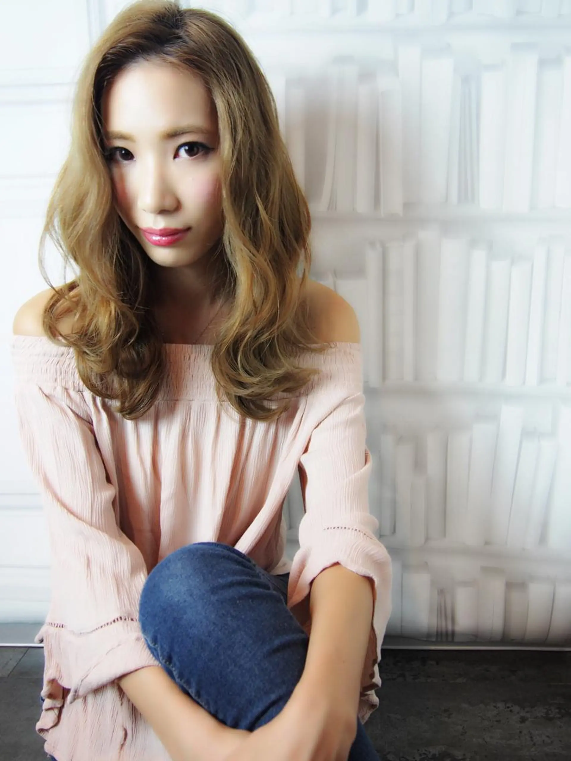 セミロング ほさか しんごのヘアスタイル