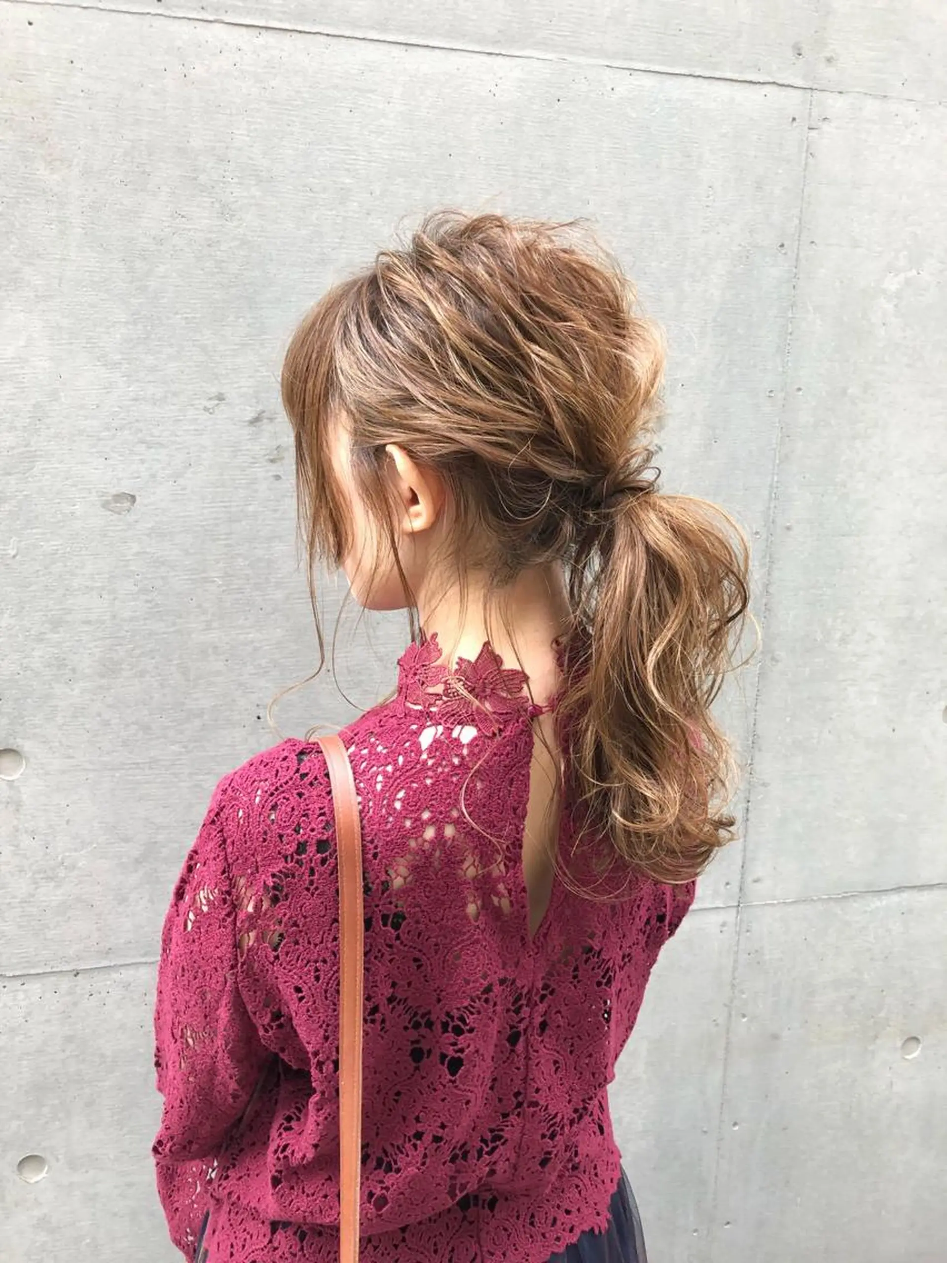 セミロング カラー ヘアアレンジ 【骨格診断カット】 .のヘアスタイル