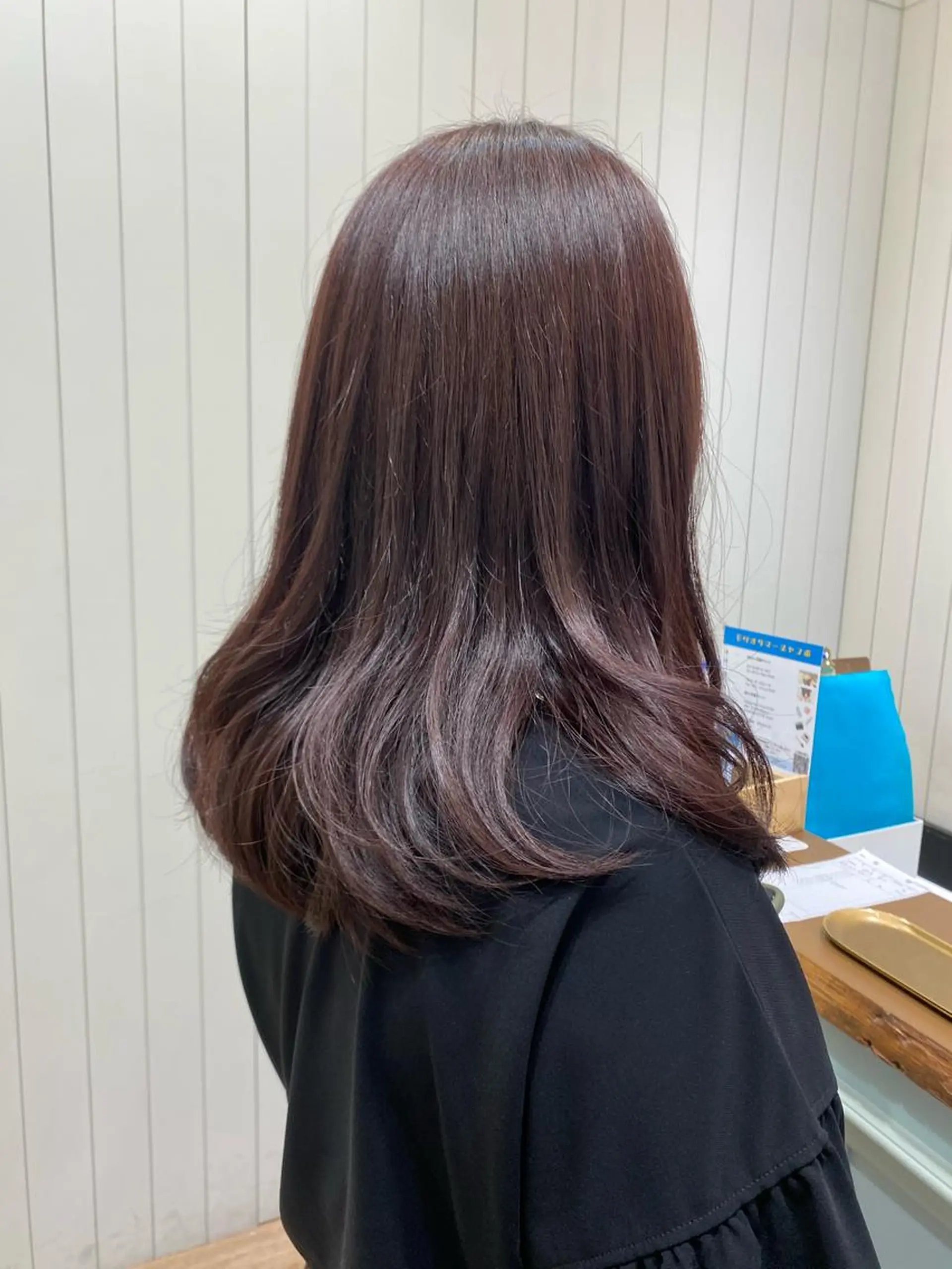 ミディアム ピンクブラウン ヘアカラー トリートメント 金山 友香🕊のヘアスタイル