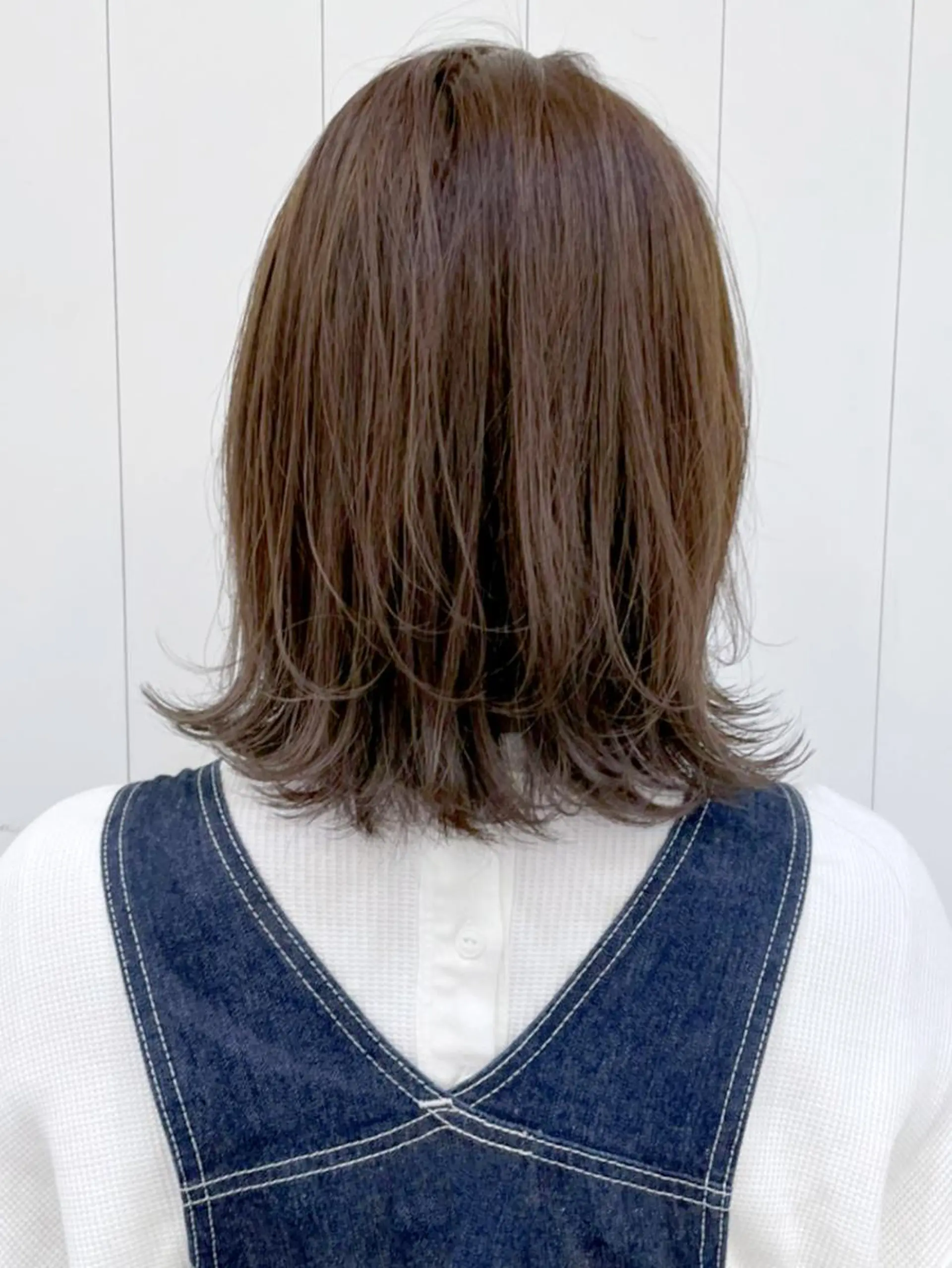 ミディアム カラー パーマ ヘアアレンジ ブラウンカラー ITbyALBUM 藤沢店のヘアスタイル